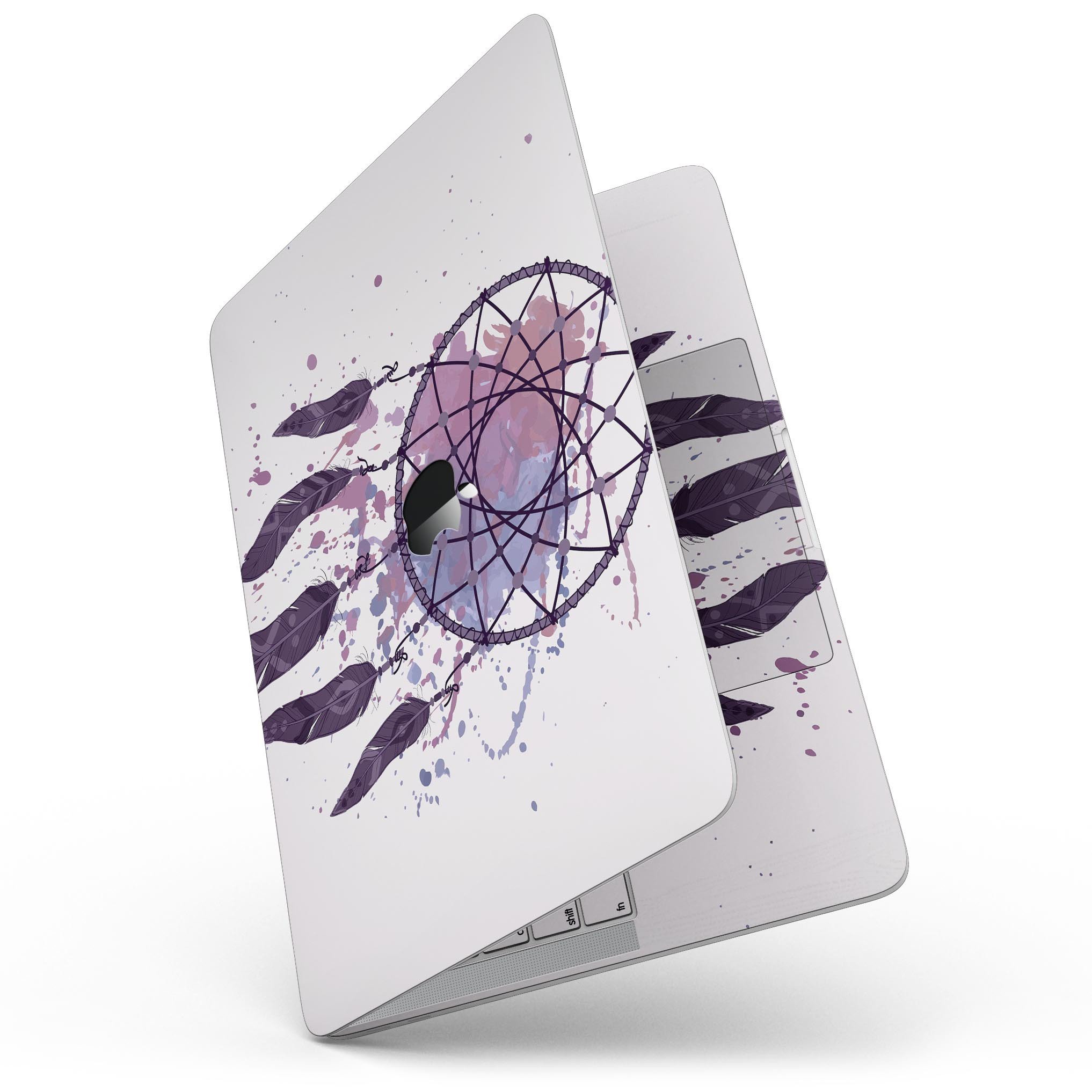 Dreamcatcher Splatter skin kit for MacBook Pro with Touch Bar, showcasing vibrant colors and unique design.