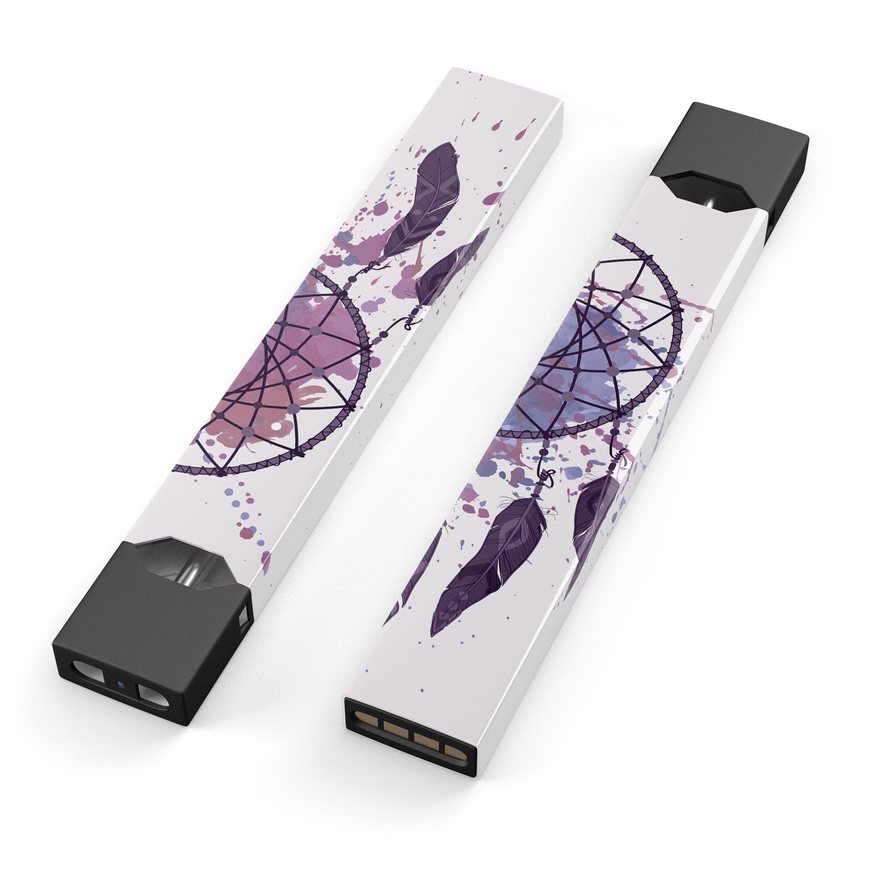 Dreamcatcher Splatter premium decal skin for JUUL device, showcasing vibrant colors and intricate design.