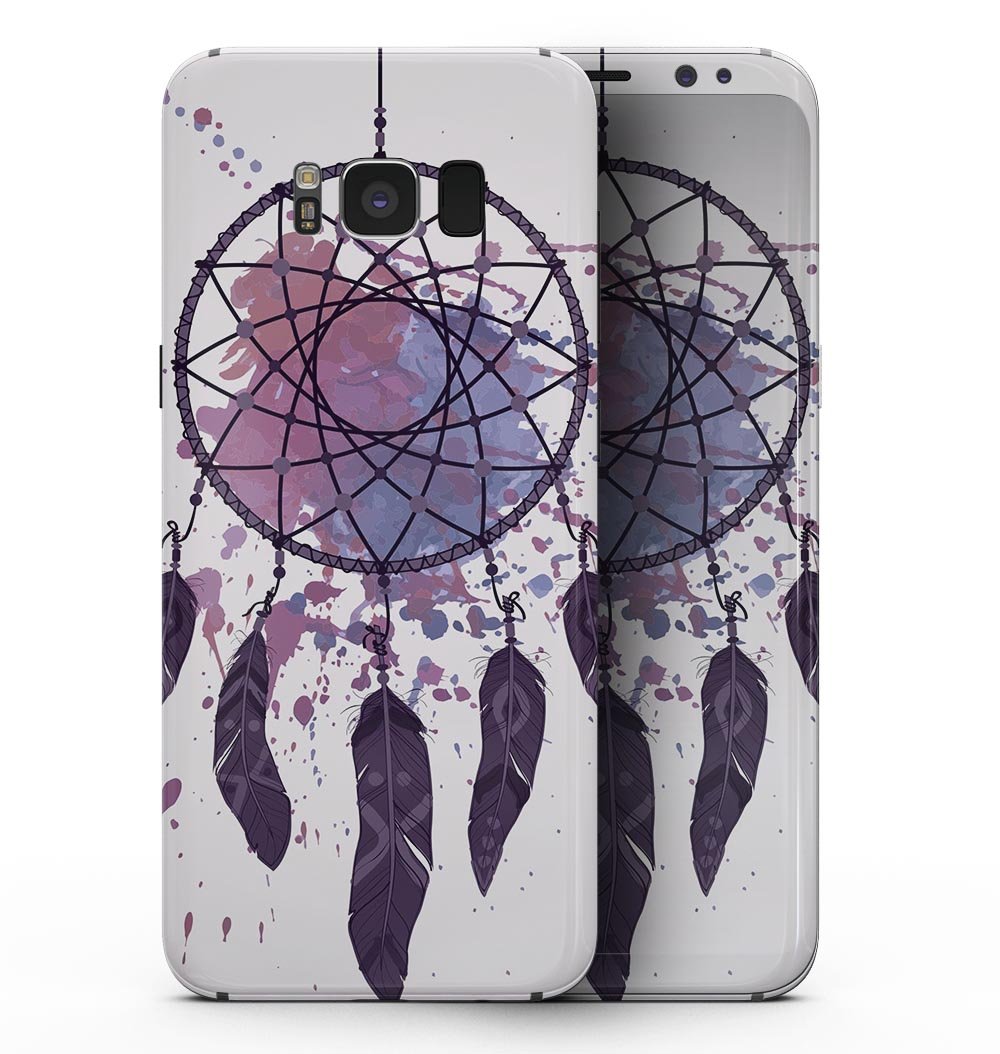 Dreamcatcher Splatter Full-Body Skin Kit for Samsung Galaxy S8, showcasing vibrant colors and unique splatter design.