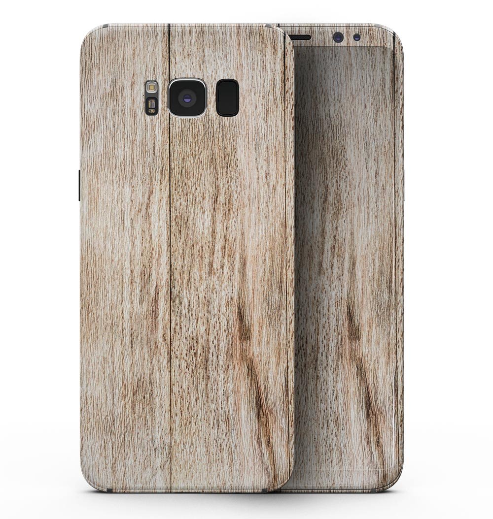 Dried Horizontal Wood Planks skin kit for Samsung Galaxy S8, showcasing a stylish wood design that fits perfectly on the device.