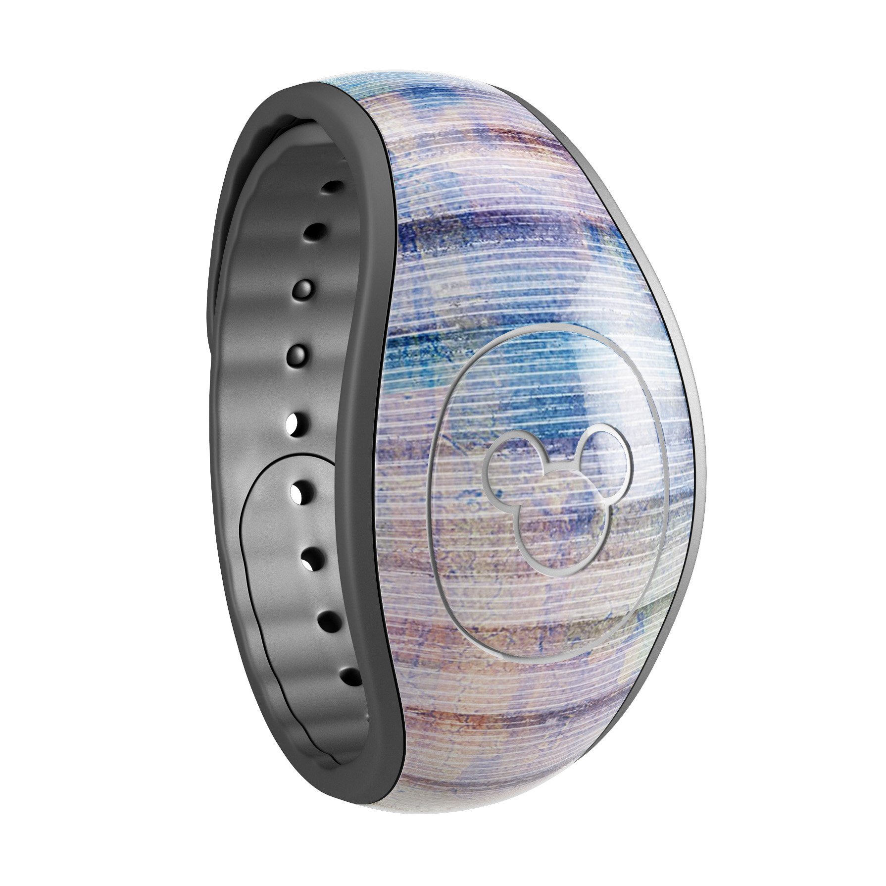 Dripping Blue Paint decal skin wrap kit for Disney Magic Band, showcasing vibrant blue paint design on a sleek band.