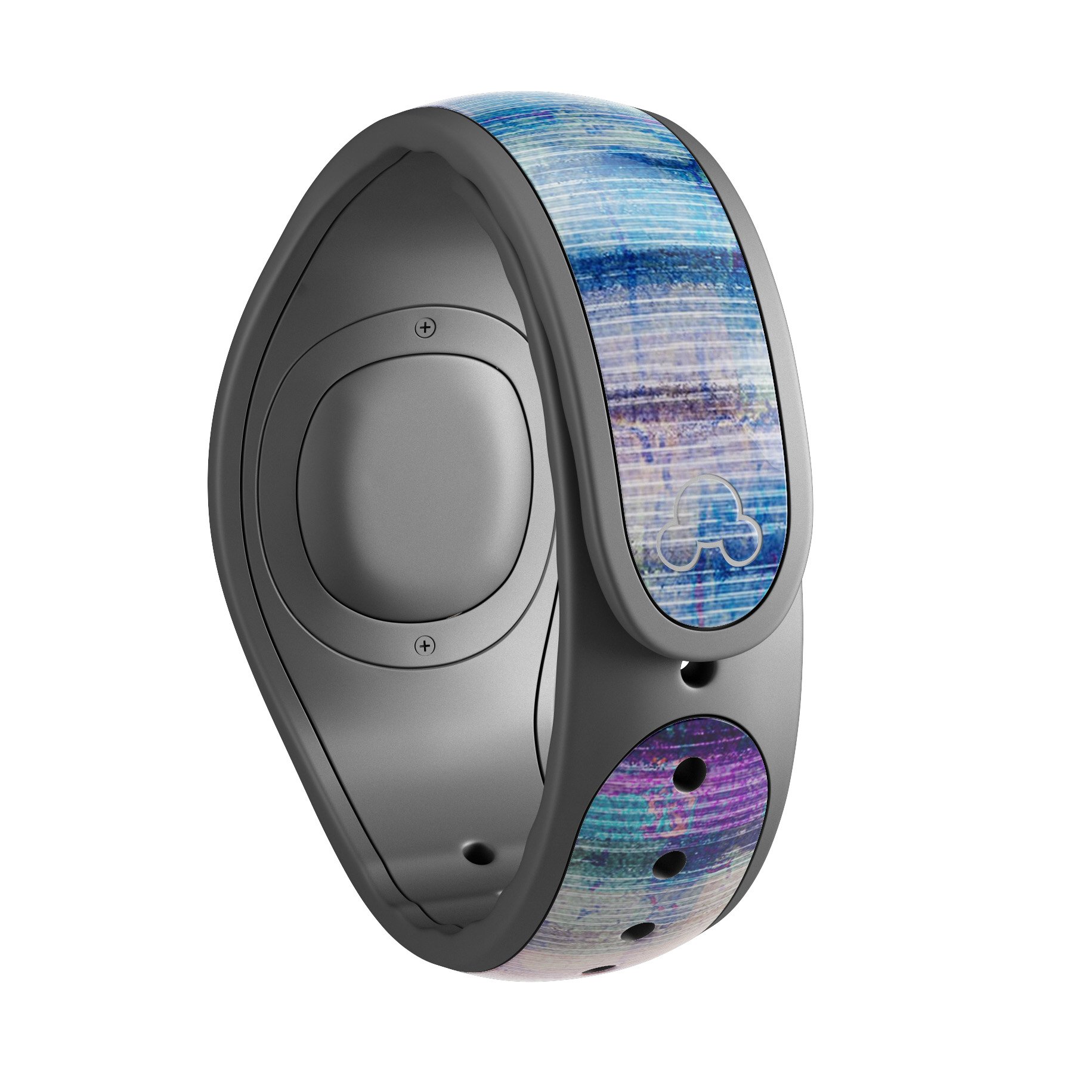 Dripping Blue Paint decal skin wrap kit for Disney Magic Band, showcasing vibrant blue paint design on a sleek band.