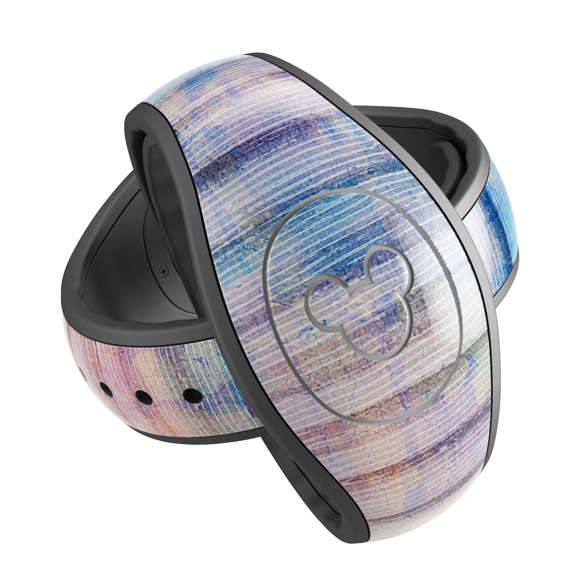 Dripping Blue Paint decal skin wrap kit for Disney Magic Band, showcasing vibrant blue paint design on a sleek band.