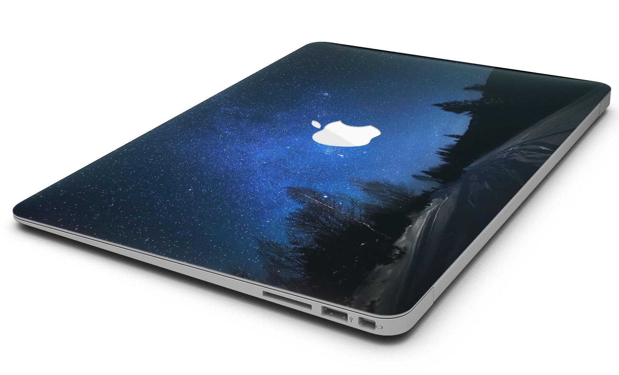 Drive all Night MacBook Air Skin Kit showcasing premium vinyl design with glossy and matte finish options.