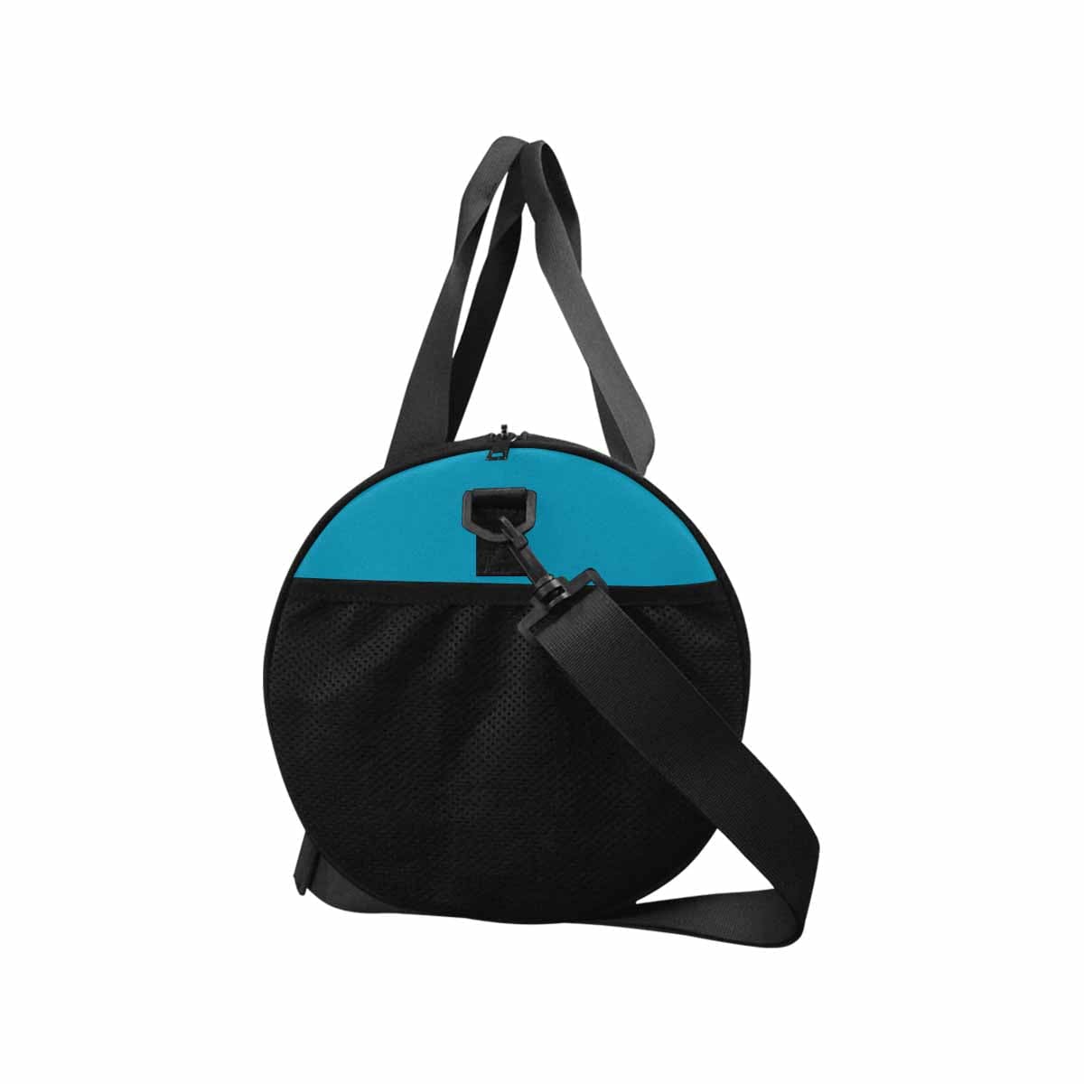 Blue Green Duffel Bag designed for travel and outdoor activities, featuring waterproof fabric and spacious compartments.