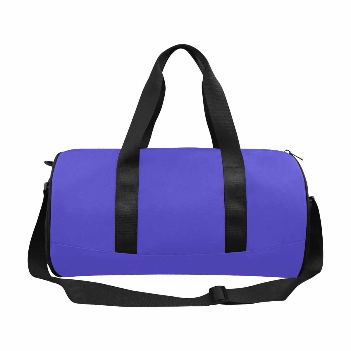 Blue Iris Duffel Bag showcasing its waterproof fabric and spacious design, perfect for travel and outdoor activities.