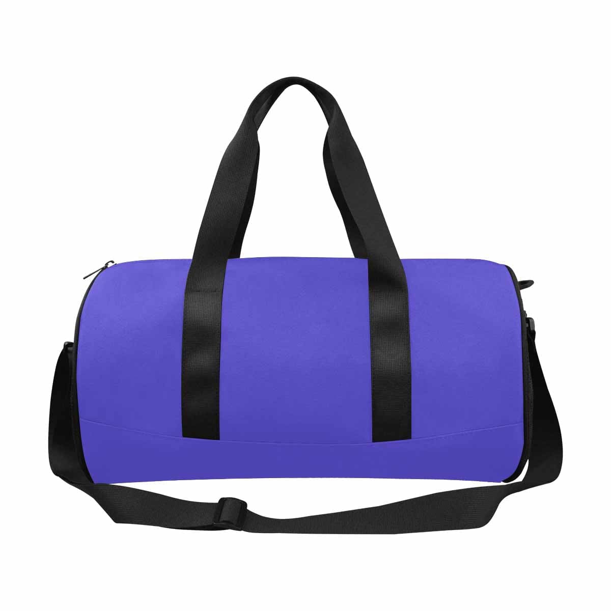 Blue Iris Duffel Bag showcasing its waterproof fabric and spacious design, perfect for travel and outdoor activities.