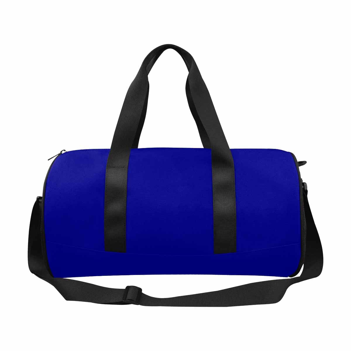 Dark Blue Duffel Bag designed for travel, featuring waterproof fabric and spacious compartments.