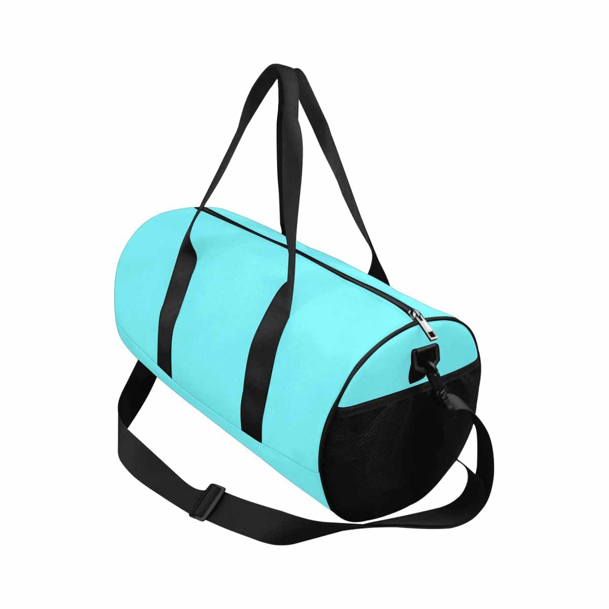 Electric Blue Duffel Bag designed for travel, featuring waterproof fabric and spacious compartments.