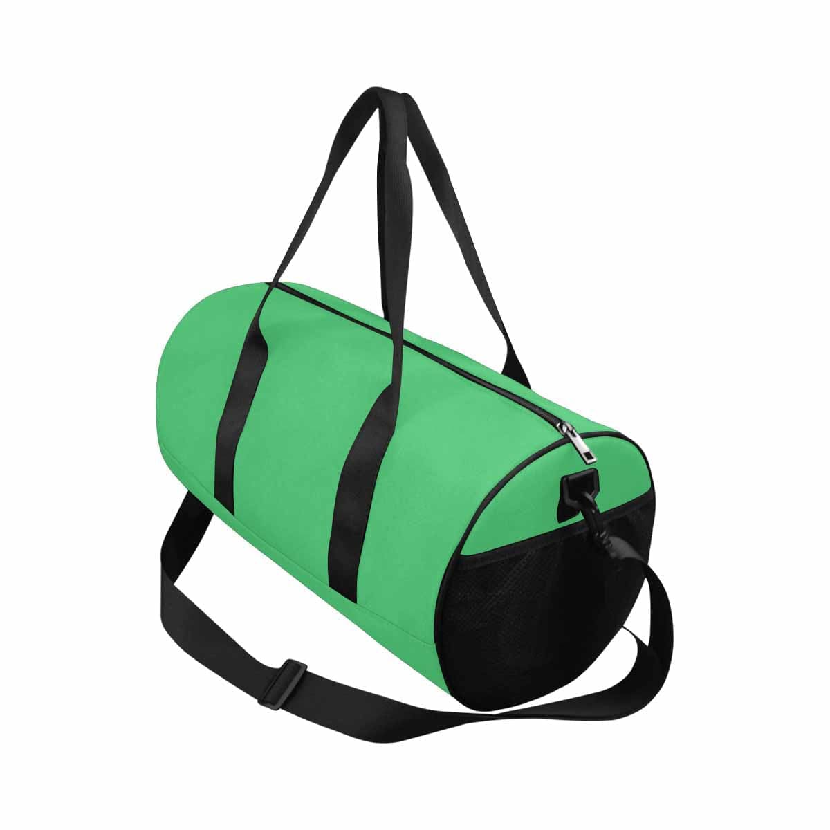 Emerald Green Duffel Bag designed for travel and outdoor activities, featuring waterproof fabric and spacious compartments.