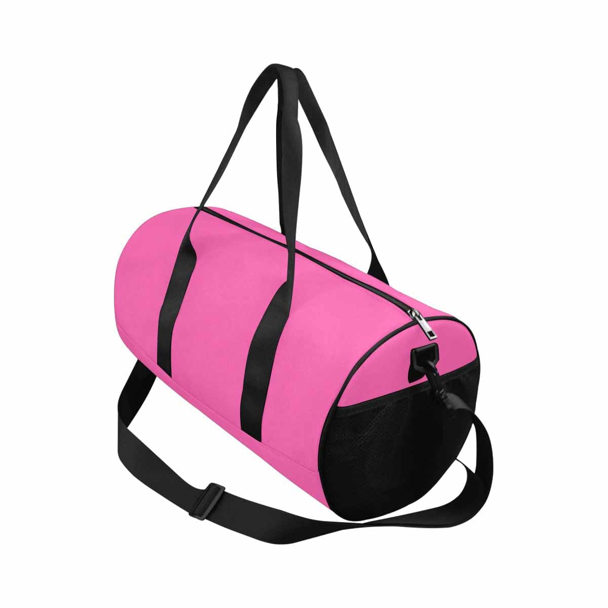 Hot Pink Duffel Bag designed for travel and outdoor activities, featuring waterproof fabric and spacious compartments.