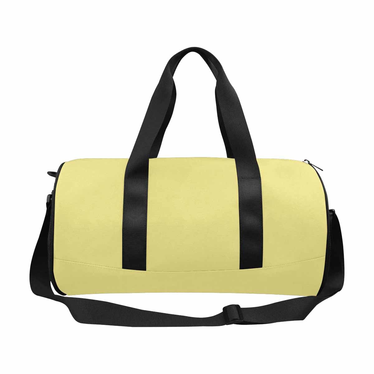 Khaki Yellow Duffel Bag designed for travel and outdoor activities, featuring waterproof fabric and spacious compartments.