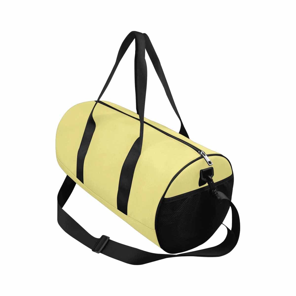 Khaki Yellow Duffel Bag designed for travel and outdoor activities, featuring waterproof fabric and spacious compartments.