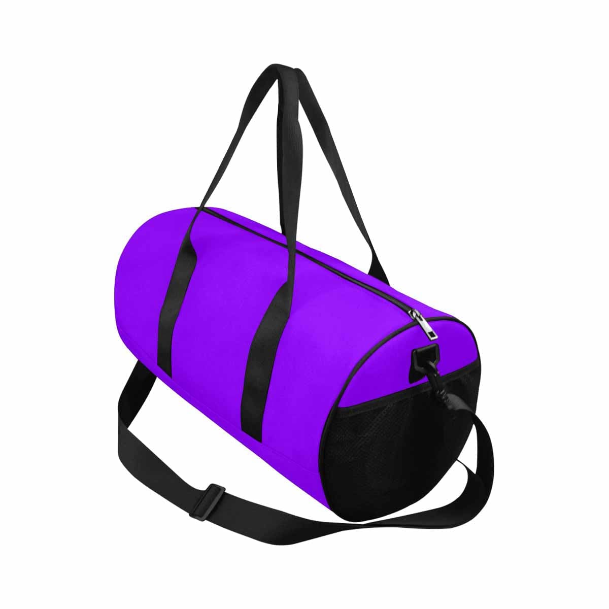 Violet Travel Duffel Bag with waterproof fabric and spacious design, ideal for travel and outdoor activities.