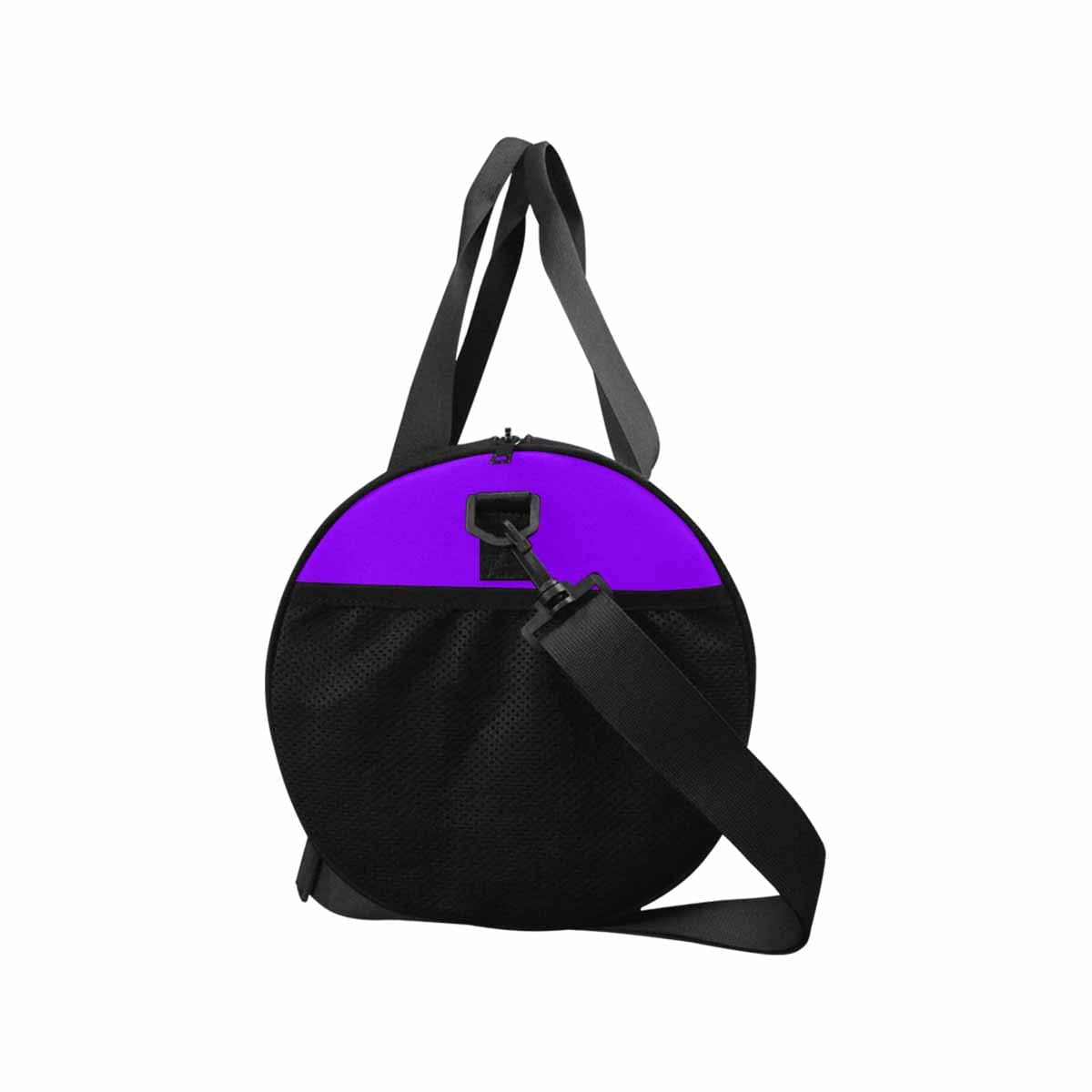 Violet Travel Duffel Bag with waterproof fabric and spacious design, ideal for travel and outdoor activities.