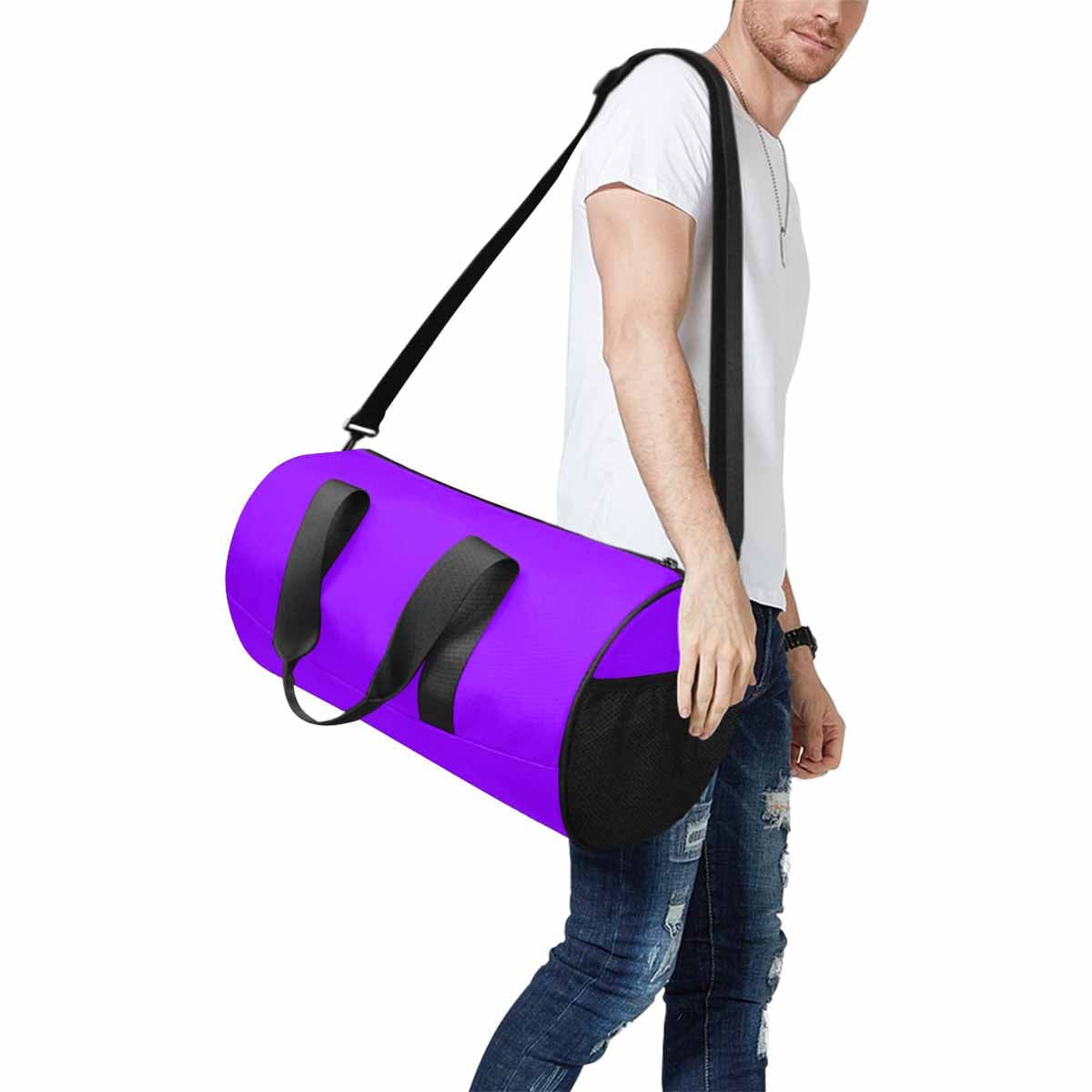 Violet Travel Duffel Bag with waterproof fabric and spacious design, ideal for travel and outdoor activities.