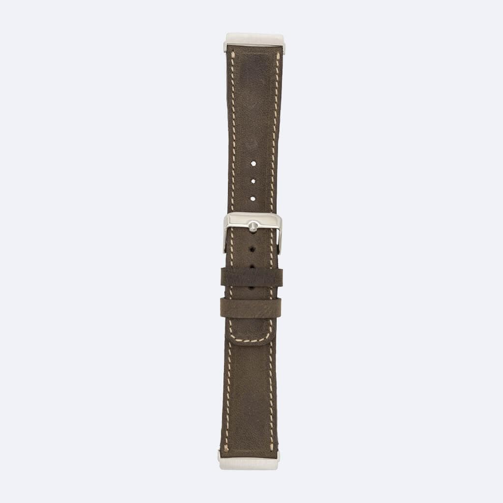 Dundee Classic FitBit Leather Watch Straps in premium full-grain leather with polished stainless-steel buckle, showcasing elegant design.