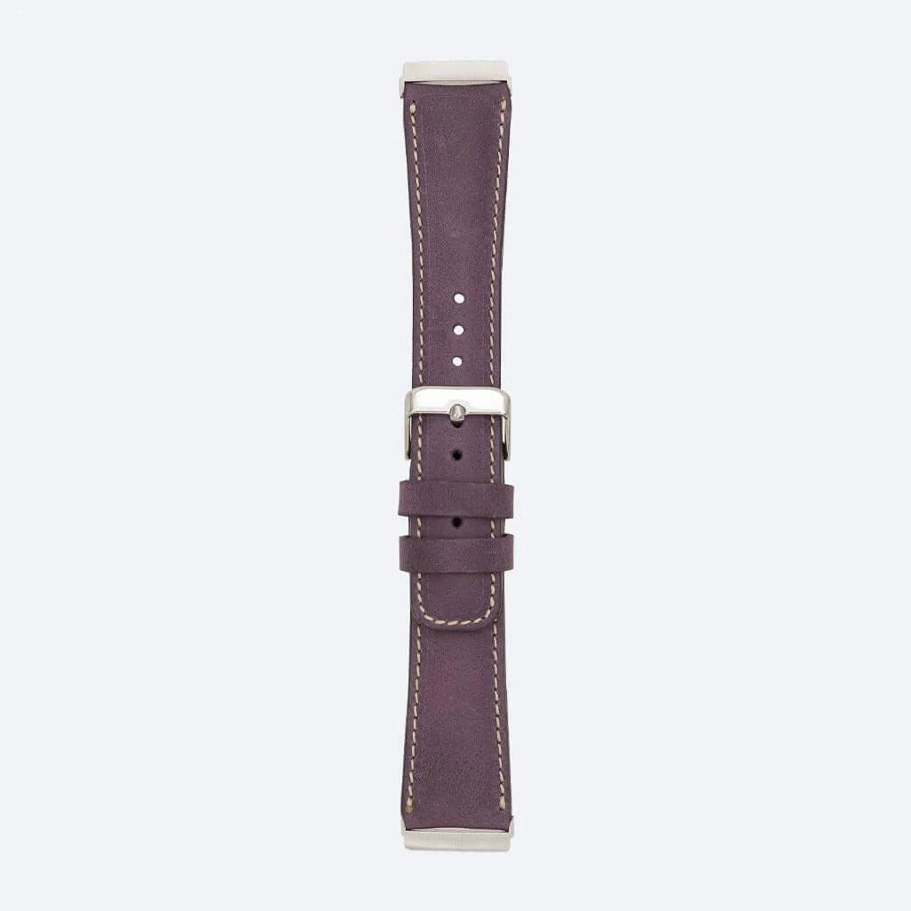 Dundee Classic FitBit Leather Watch Straps in premium full-grain leather with polished stainless-steel buckle, showcasing elegant design.