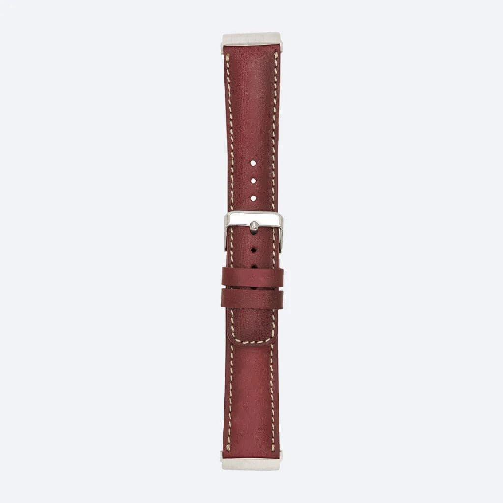 Dundee Classic FitBit Leather Watch Straps in premium full-grain leather with polished stainless-steel buckle, showcasing elegant design.