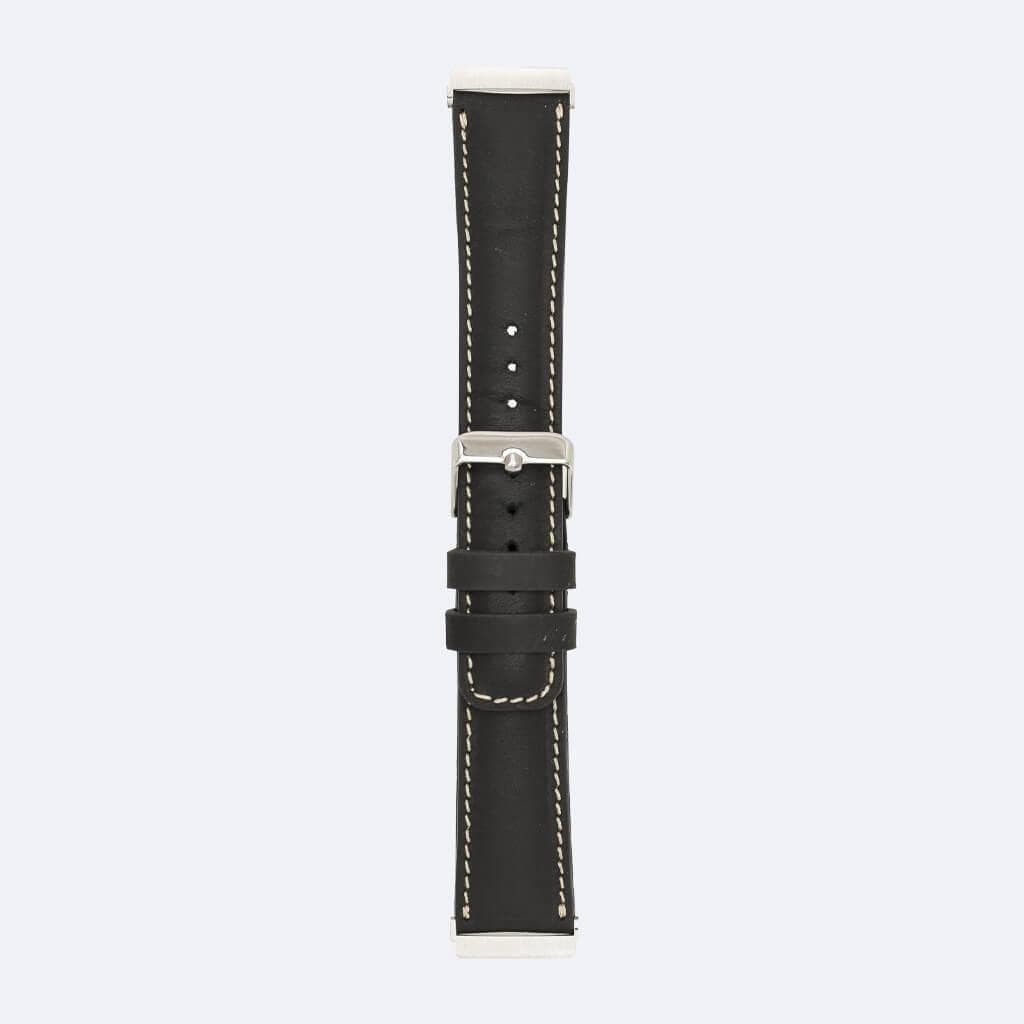 Dundee Classic FitBit Leather Watch Straps in premium full-grain leather with polished stainless-steel buckle, showcasing elegant design.