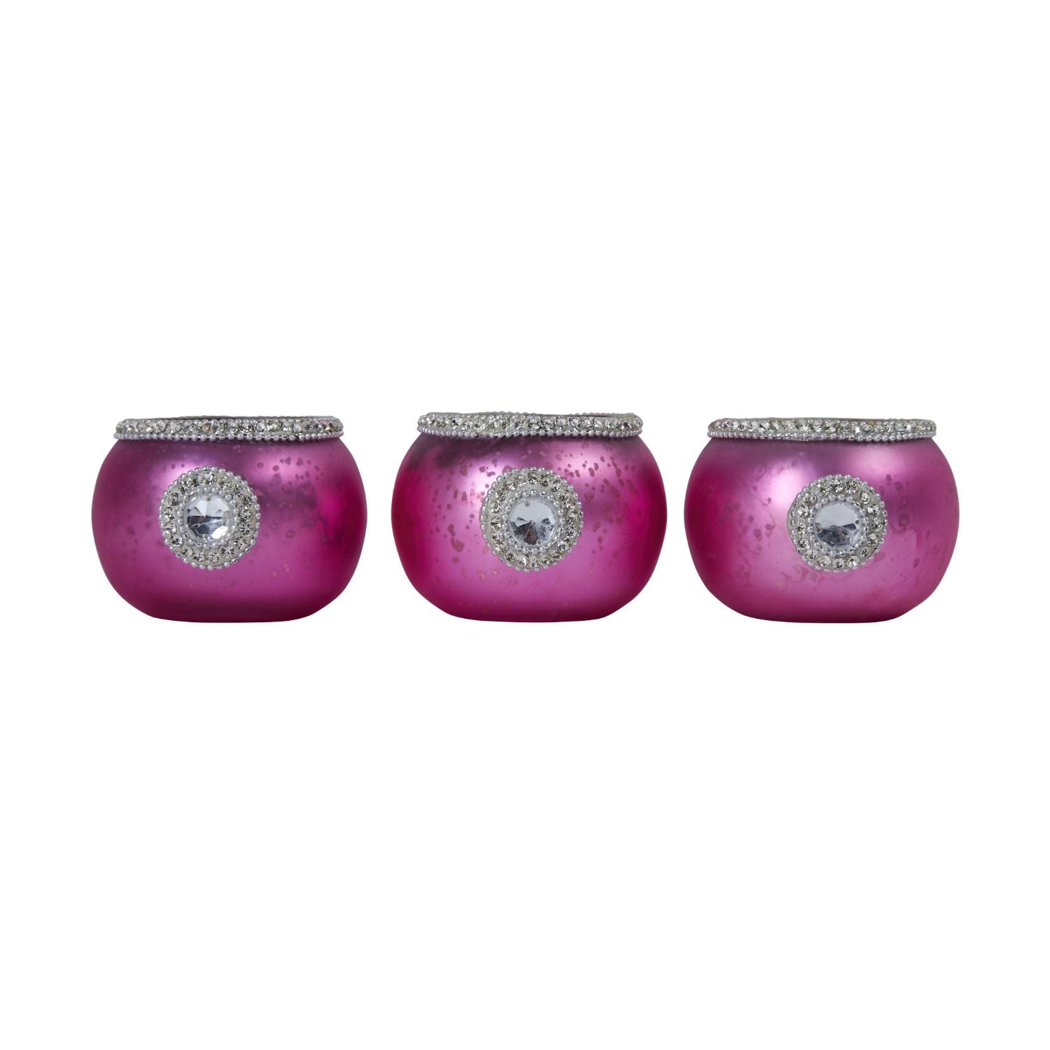 Set of 3 handmade Austrian crystal goblet candle holders, showcasing elegant design and craftsmanship.