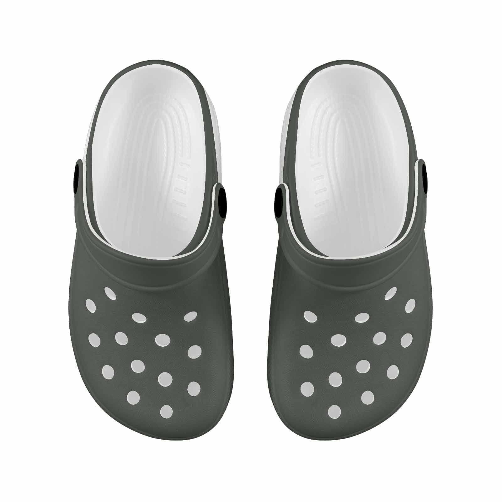 A pair of Ebony Black Clogs for Youth, showcasing a lightweight design with breathable material and cushioned sole, perfect for active kids.