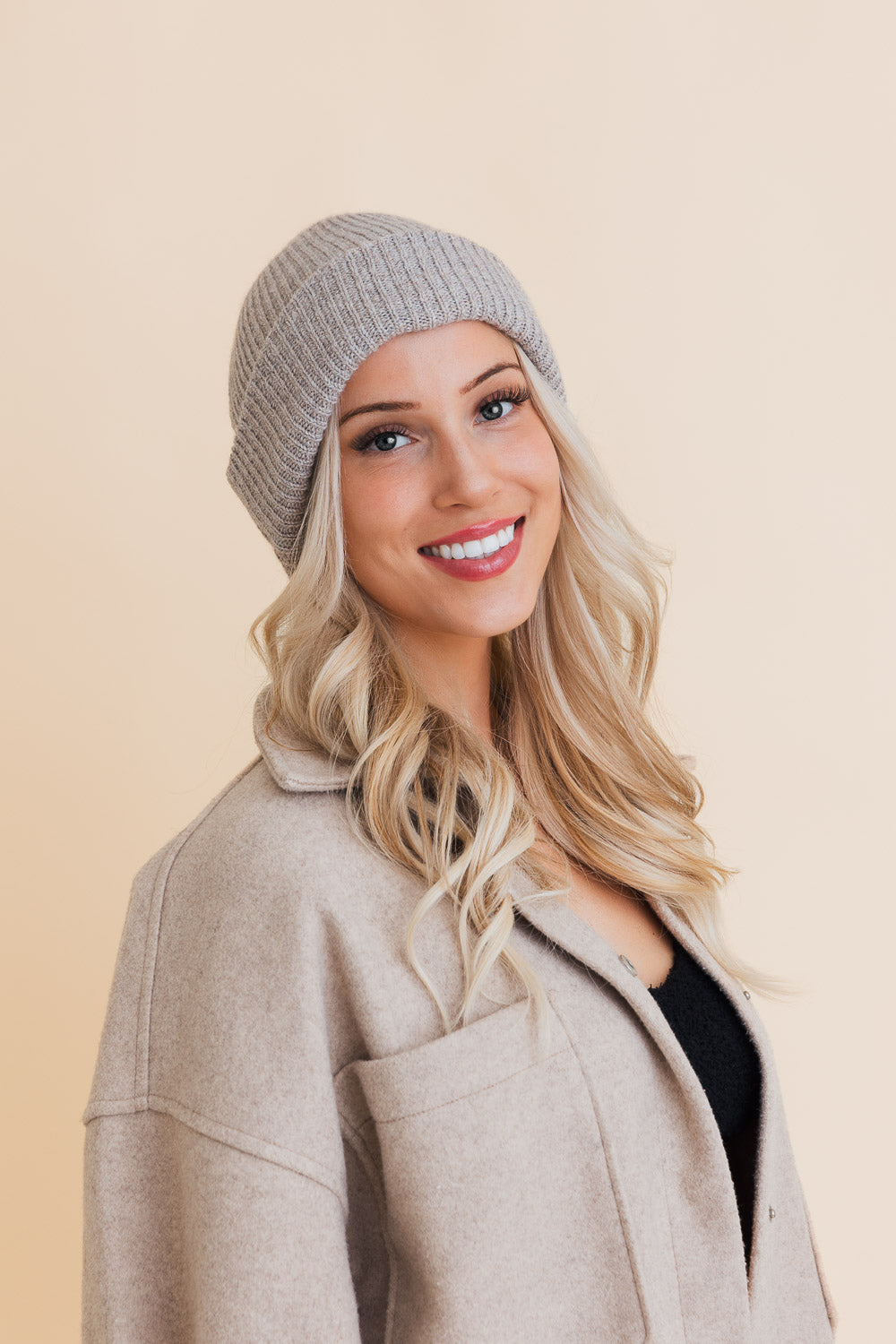 Eco Friendly Chic Knit Beanie made from sustainable materials, featuring a stylish knit design in a cozy fit.