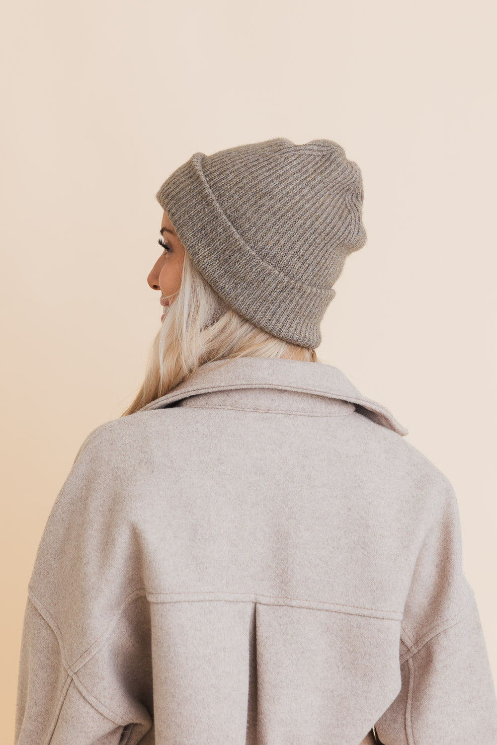 Eco Friendly Chic Knit Beanie made from sustainable materials, featuring a stylish knit design in a cozy fit.