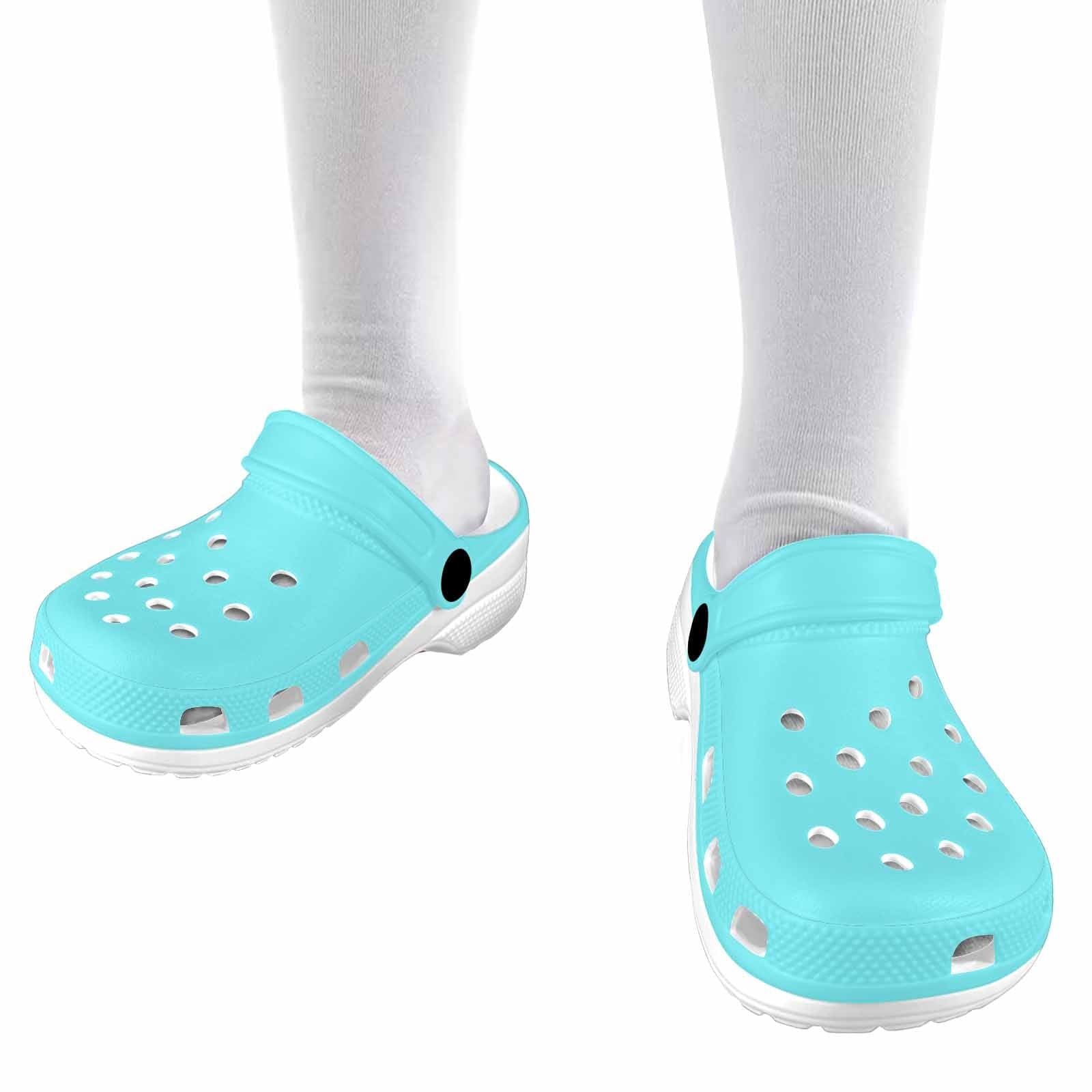 Electric Blue Clogs for Youth showcasing lightweight design and breathable material, perfect for active kids.