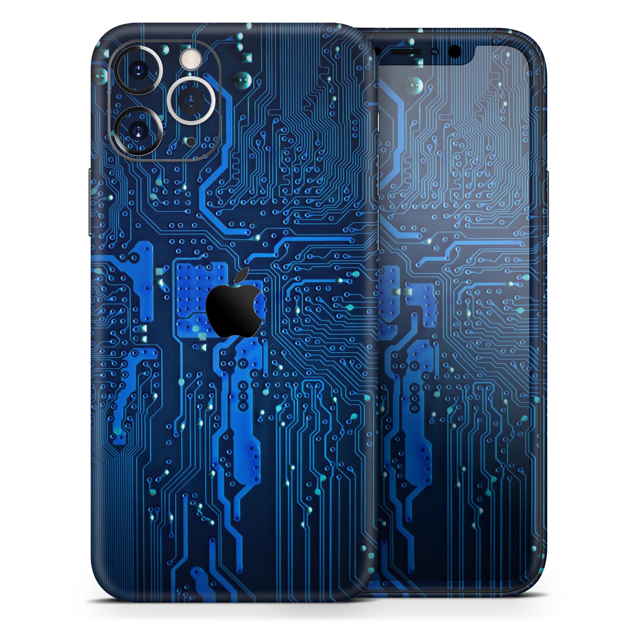 Electric Circuit Board Skin-Kit for Apple iPhone, showcasing vibrant design and premium finish options.