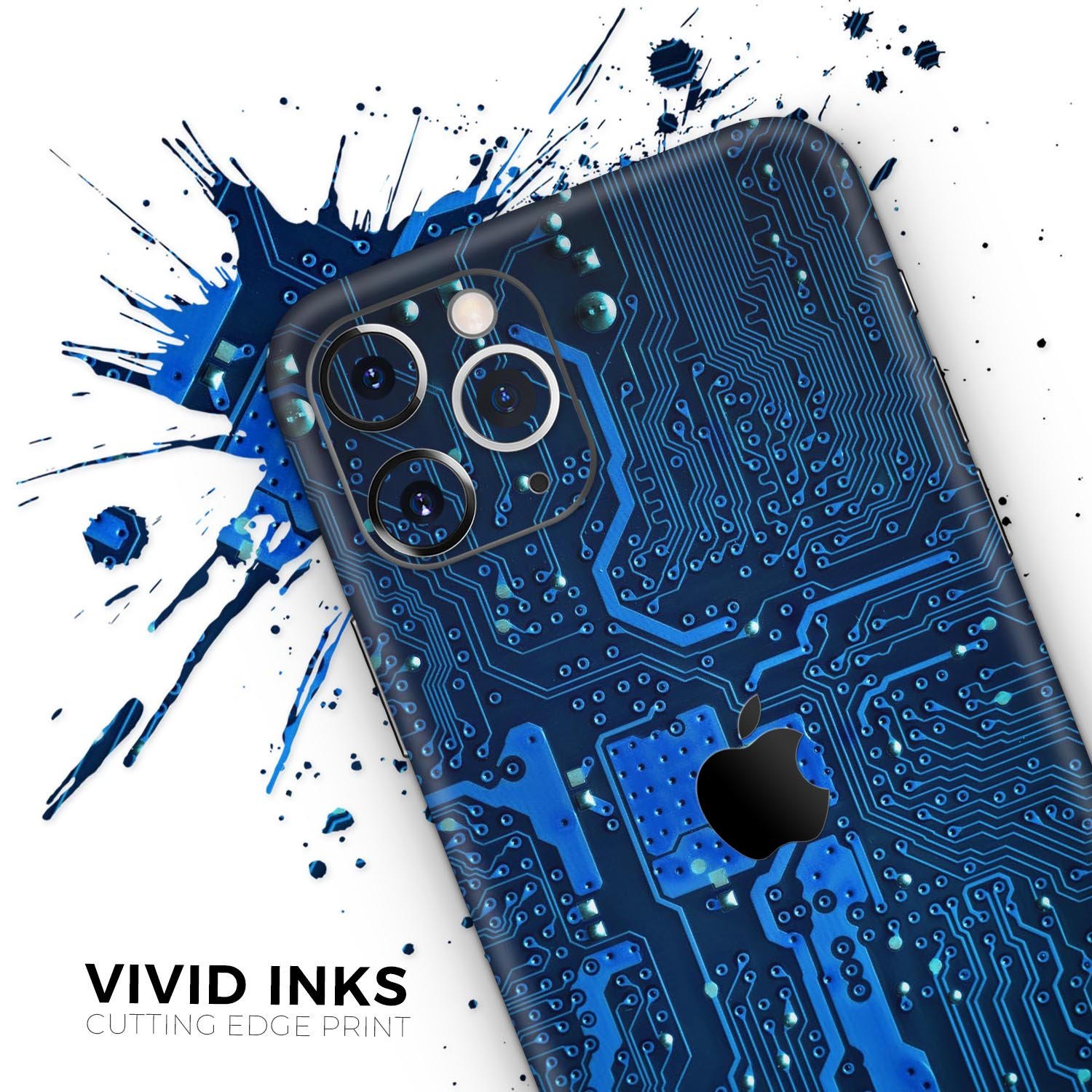 Electric Circuit Board Skin-Kit for Apple iPhone, showcasing vibrant design and premium finish options.