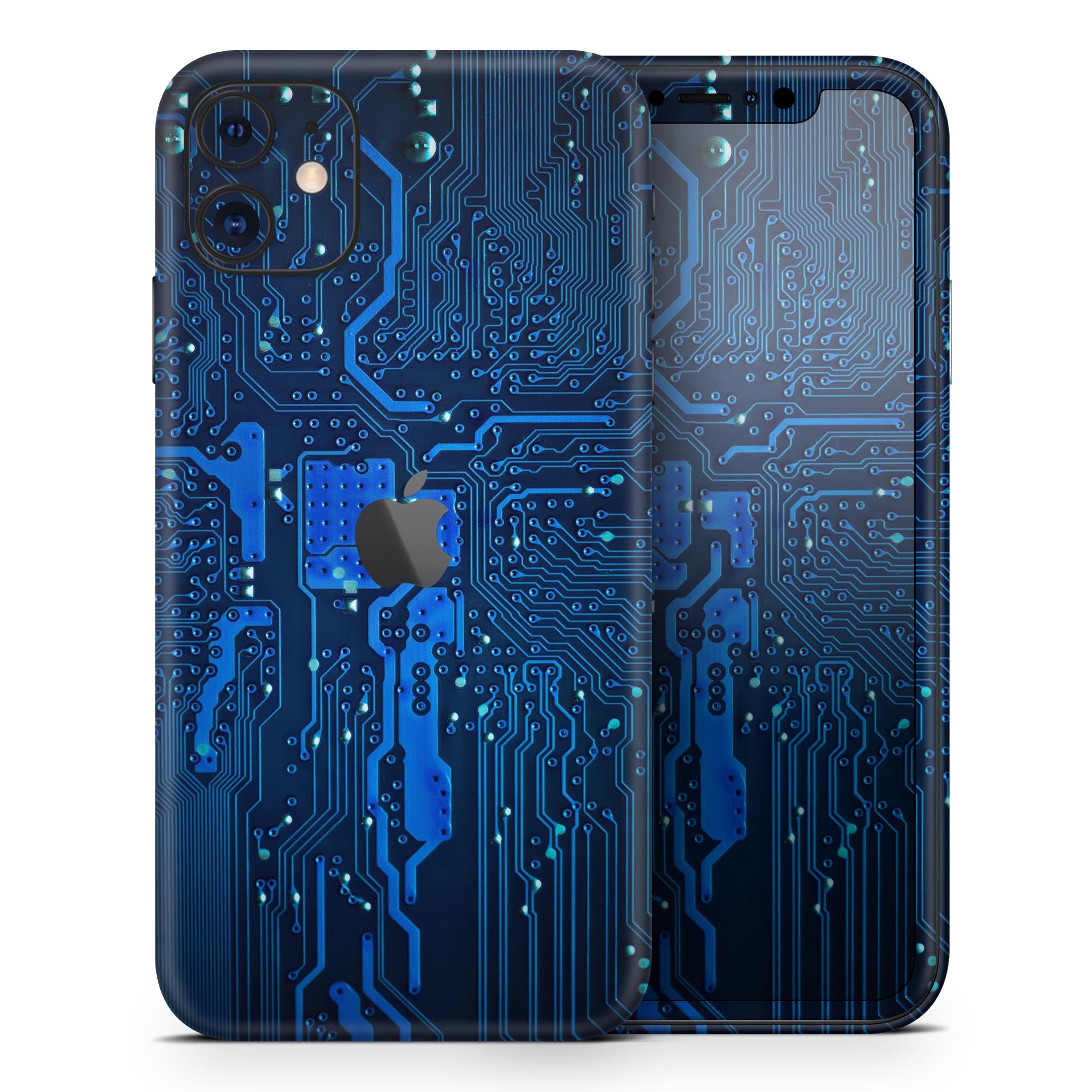 Electric Circuit Board Skin-Kit for Apple iPhone, showcasing vibrant design and premium finish options.