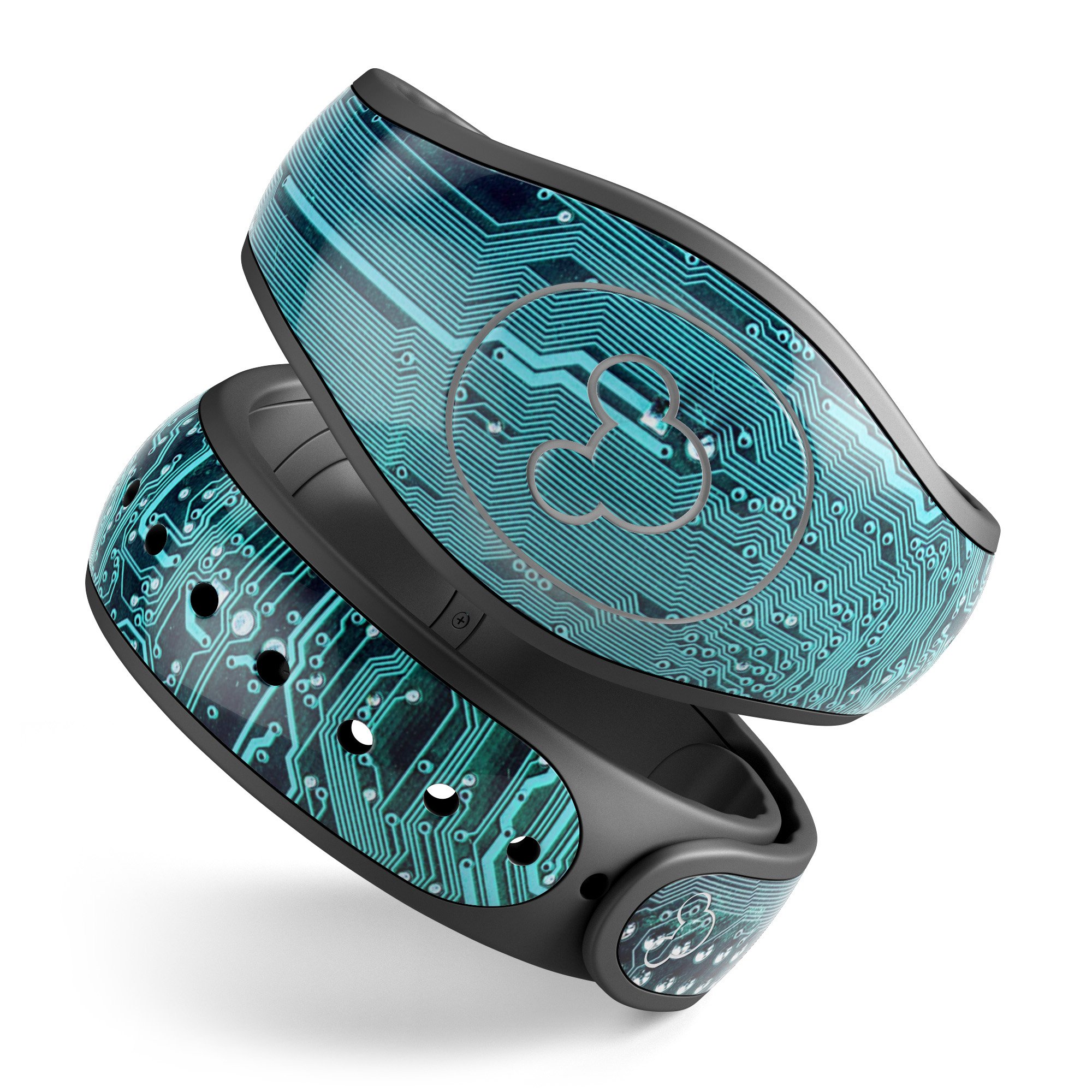 Electric Circuit Board V5 skin decal wrap kit for Disney Magic Band, featuring a sleek design and soft-touch matte finish.