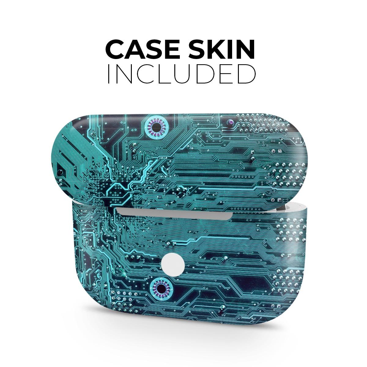 Electric Circuit Board V5 skin decal wrap kit for Apple AirPods Pro, showcasing a sleek design and premium finish.