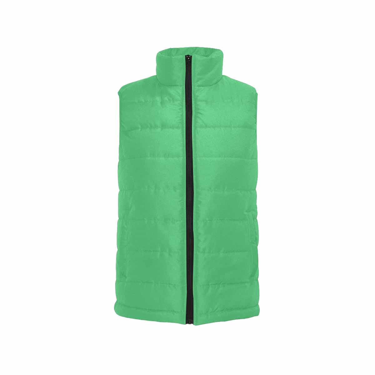 Emerald Green Men's Padded Vest featuring a quilted design and zipper closure, perfect for layering in cool weather.