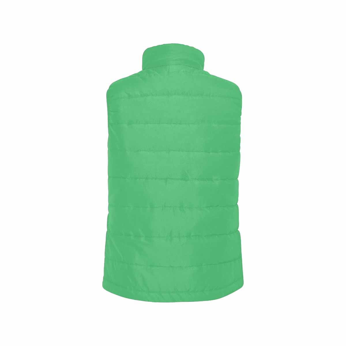 Emerald Green Men's Padded Vest featuring a quilted design and zipper closure, perfect for layering in cool weather.