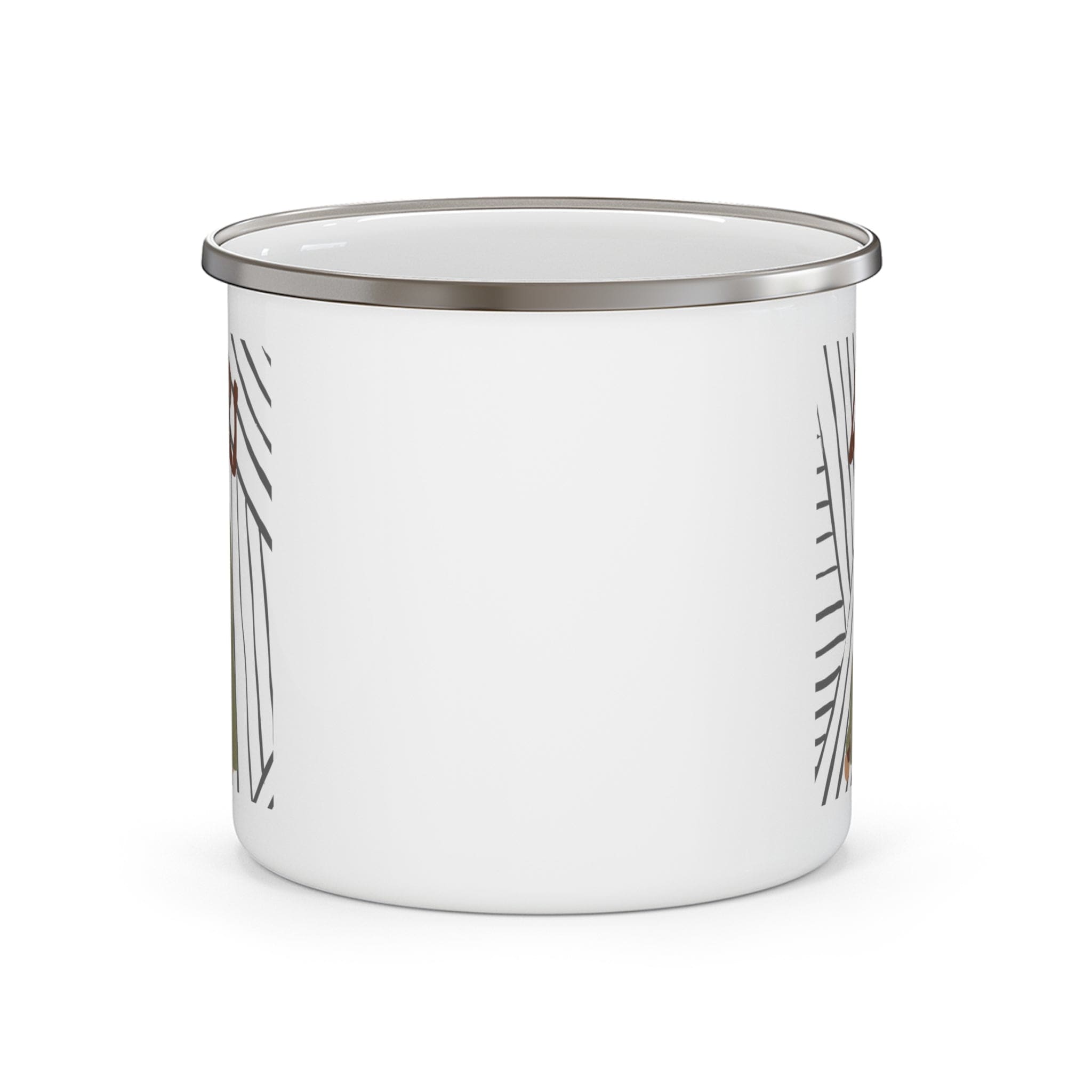 Say it Soul Enamel Camping Mug with positive message, featuring a durable stainless steel design and comfortable C-handle.