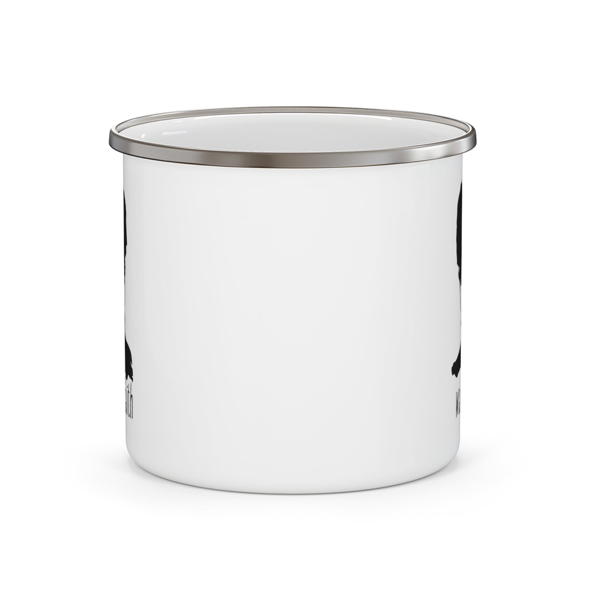 Say it Soul Enamel Camping Mug featuring a positive inspirational message, made of durable stainless steel with a stylish design.