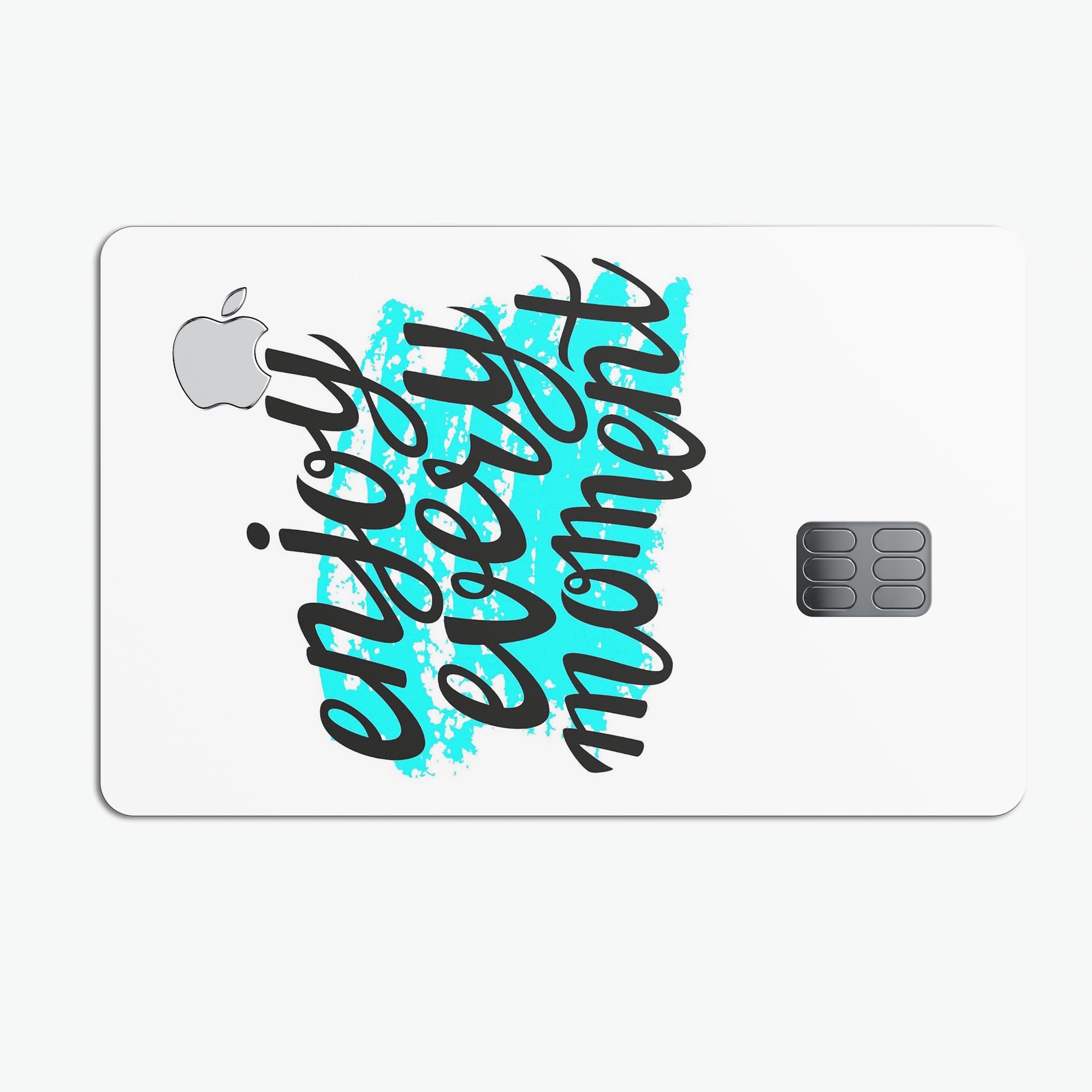 Premium protective decal skin-kit for Apple Card, showcasing ultra-gloss and soft-matte finishes.