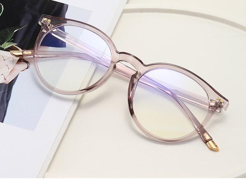 EP Big Frame Round Glasses with anti-blue light lenses, stylish design suitable for web celebrities.