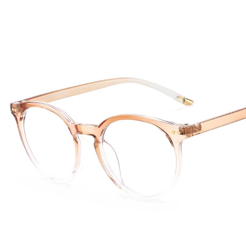 EP Big Frame Round Glasses with anti-blue light lenses, stylish design suitable for web celebrities.