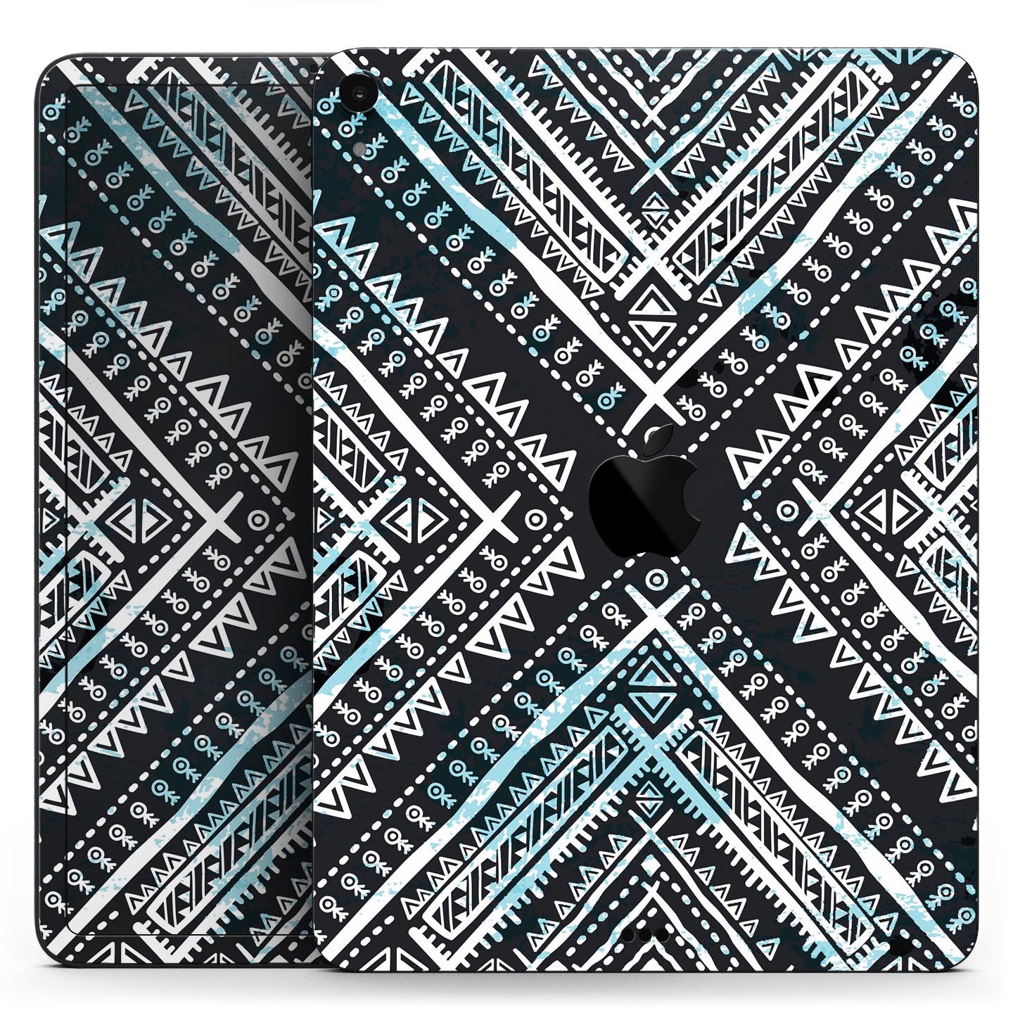 Ethnic Aztec Navy Point skin decal for Apple iPad Pro, showcasing vibrant colors and intricate design.