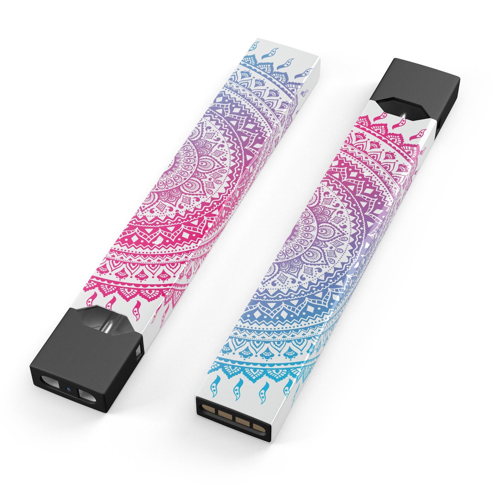 Ethnic Indian Tie-Dye Circle skin wrap for JUUL device, featuring vibrant colors and a protective design.