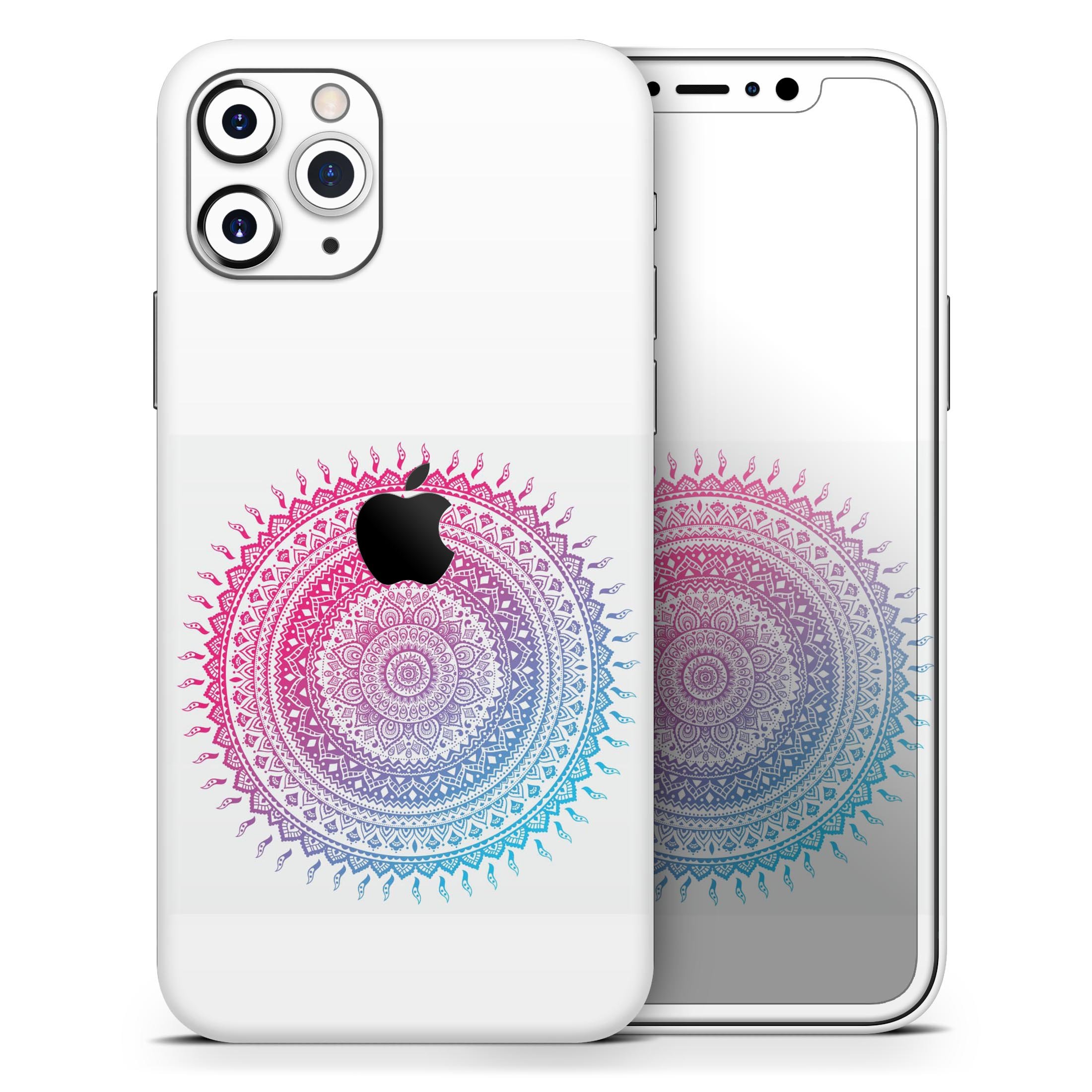 Ethnic Indian Tie-Dye Circle skin for Apple iPhone, showcasing vibrant colors and intricate design.