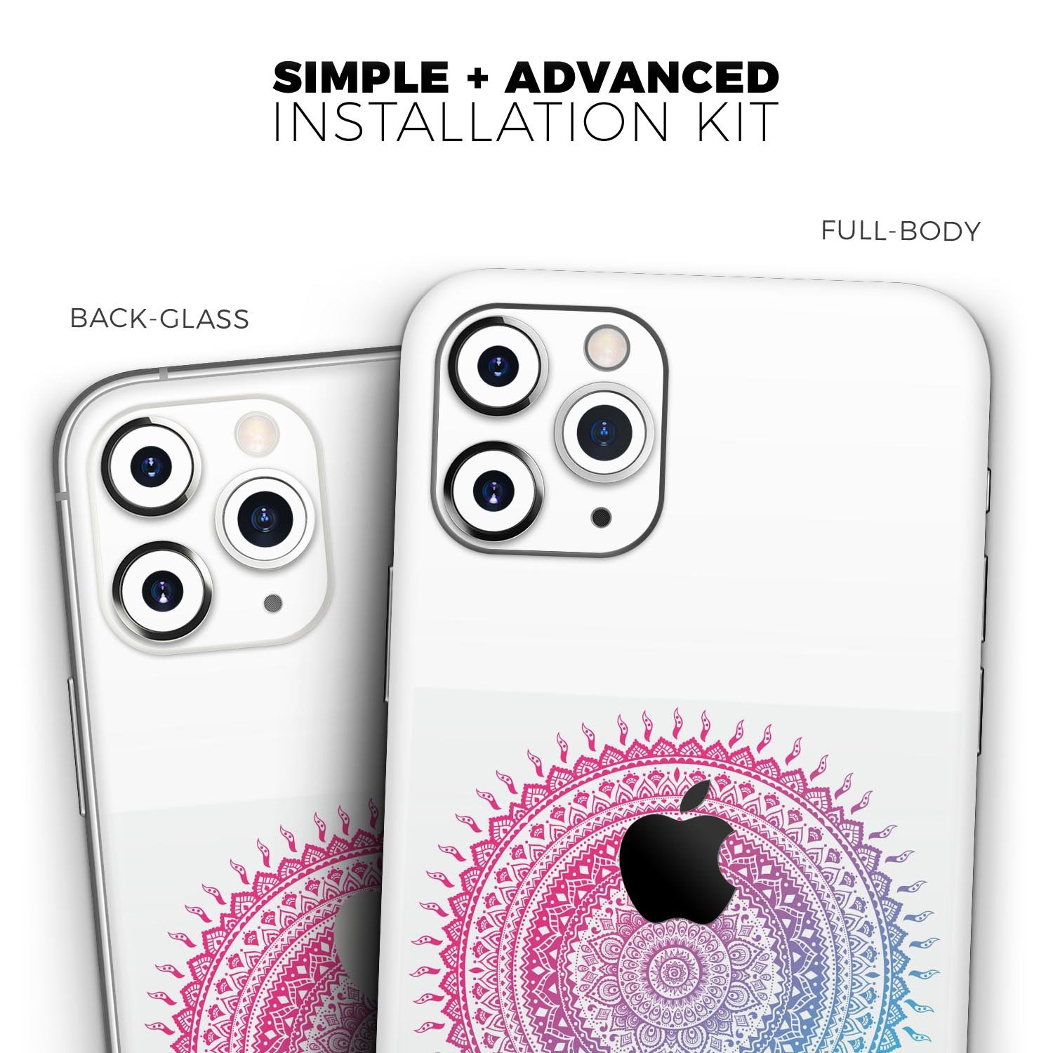 Ethnic Indian Tie-Dye Circle skin for Apple iPhone, showcasing vibrant colors and intricate design.