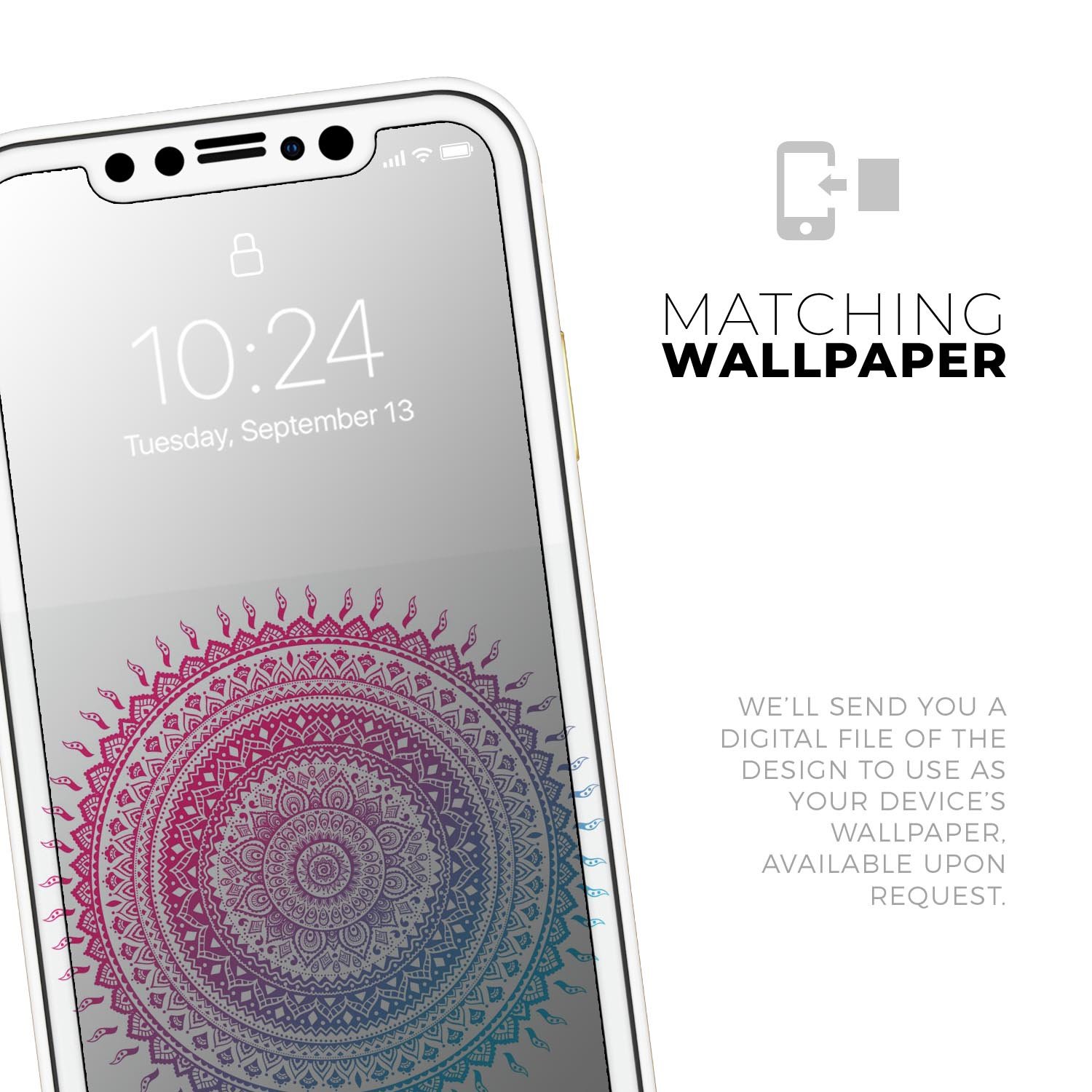 Ethnic Indian Tie-Dye Circle skin for Apple iPhone, showcasing vibrant colors and intricate design.