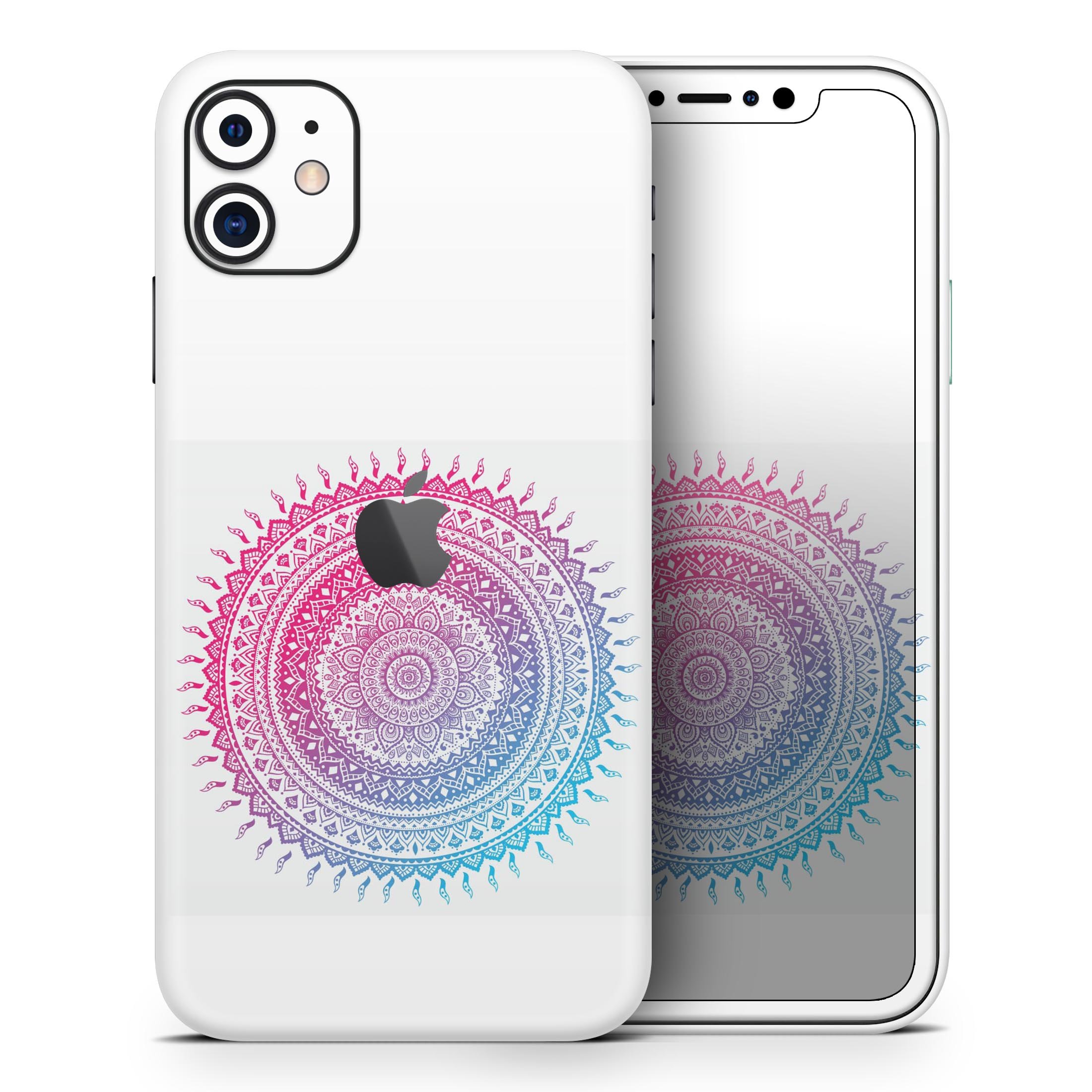 Ethnic Indian Tie-Dye Circle skin for Apple iPhone, showcasing vibrant colors and intricate design.