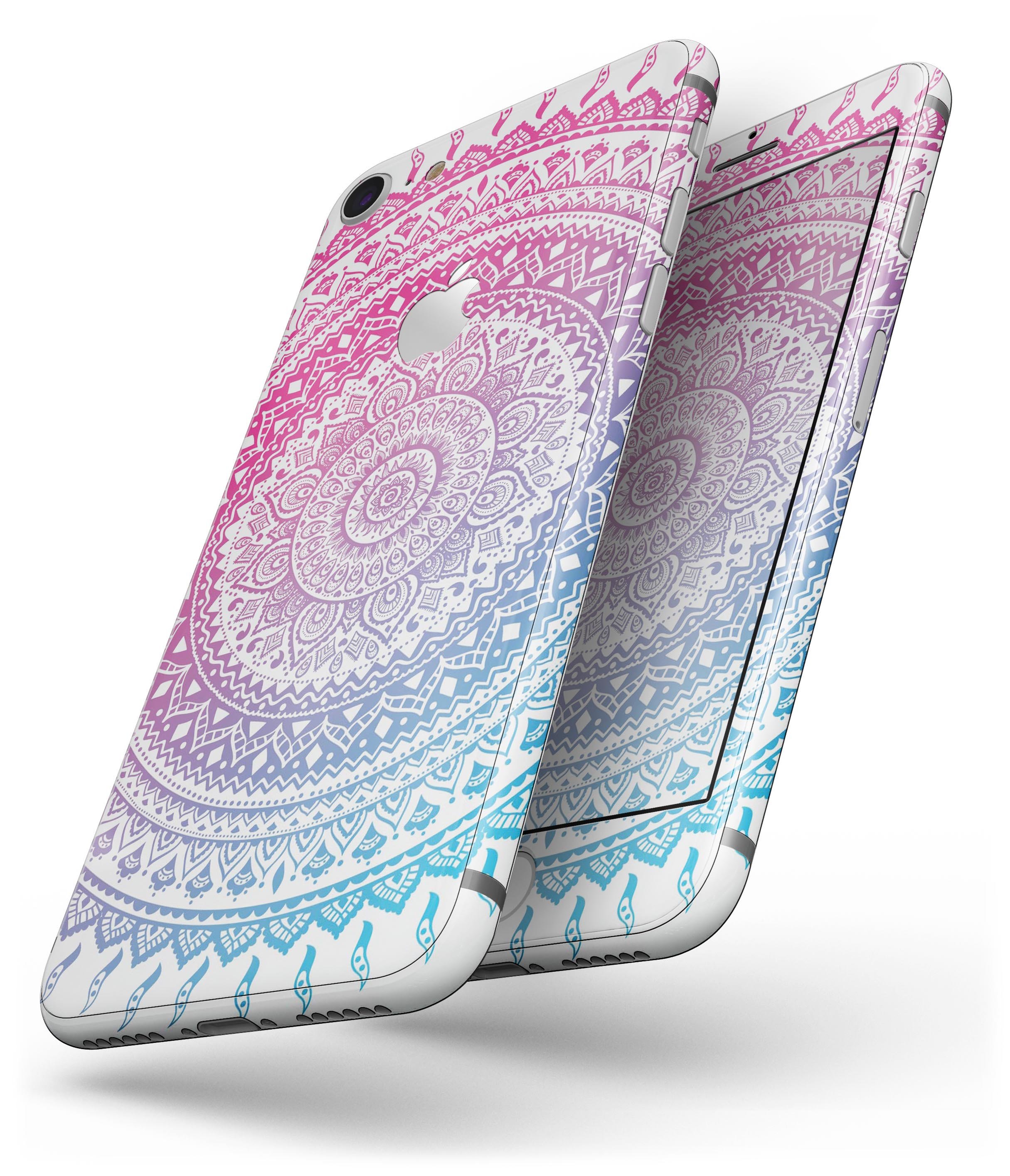 Ethnic Indian Tie-Dye Circle skin for iPhone 8 and 8 Plus, showcasing vibrant colors and unique design.