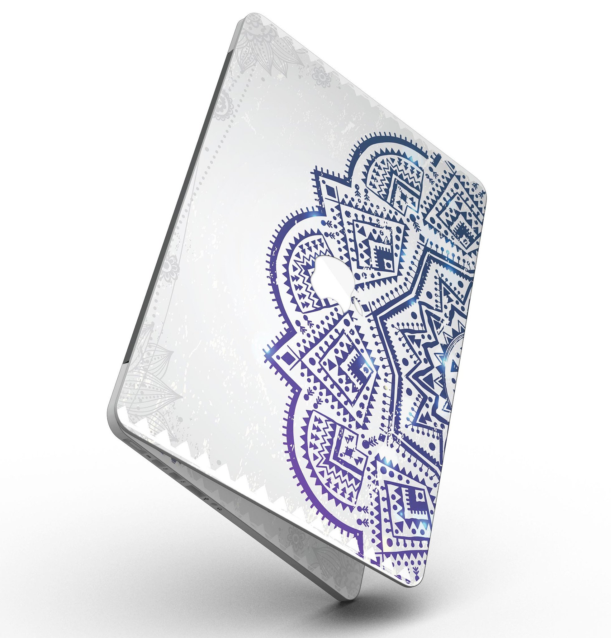 Ethnic Indian Vector Ornament skin for MacBook Pro with Retina Display, showcasing intricate design and premium vinyl material.