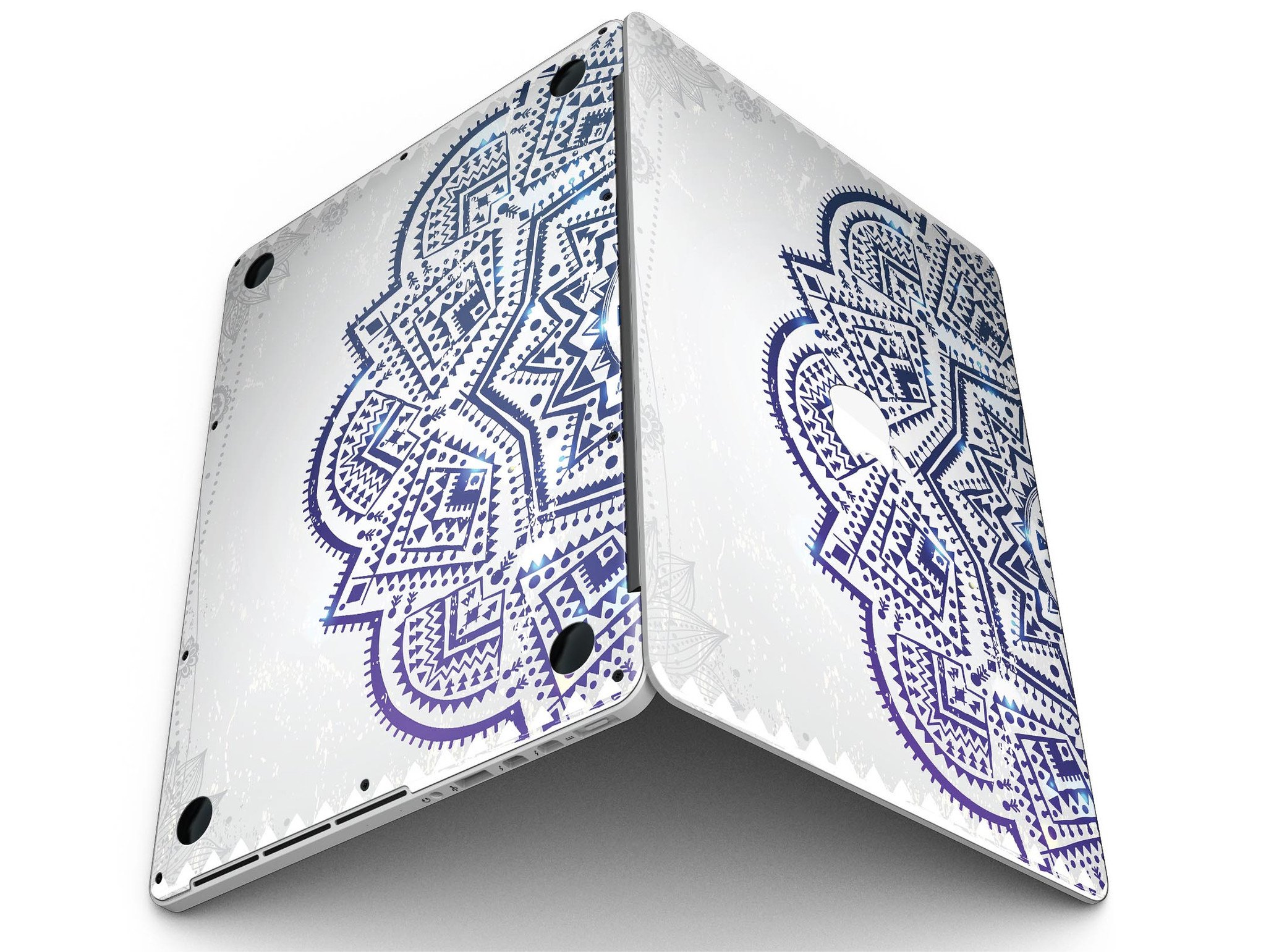 Ethnic Indian Vector Ornament skin for MacBook Pro with Retina Display, showcasing intricate design and premium vinyl material.